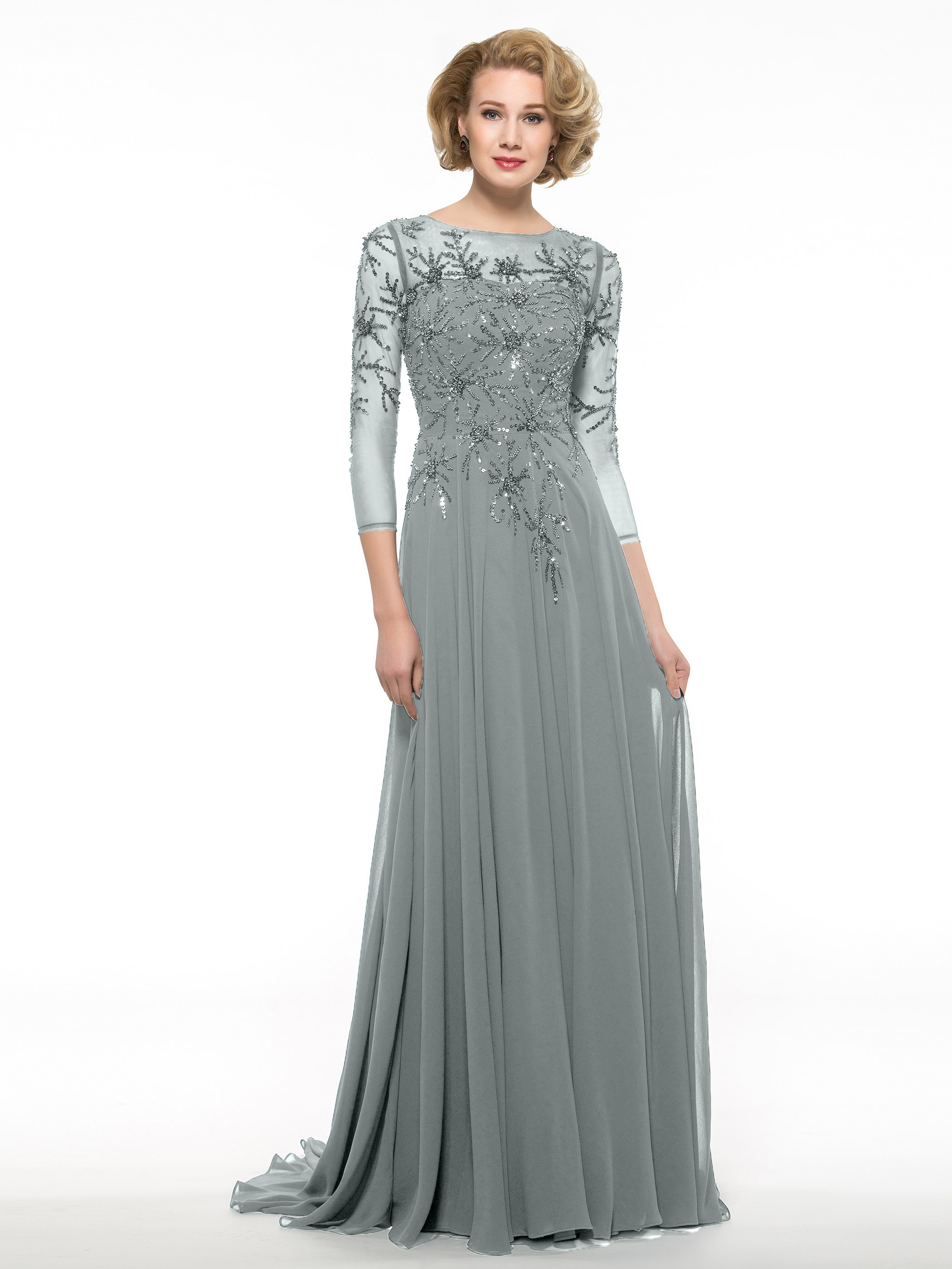Ericdress Beading 3/4 Length Sleeves Mother Of The Bride Dress