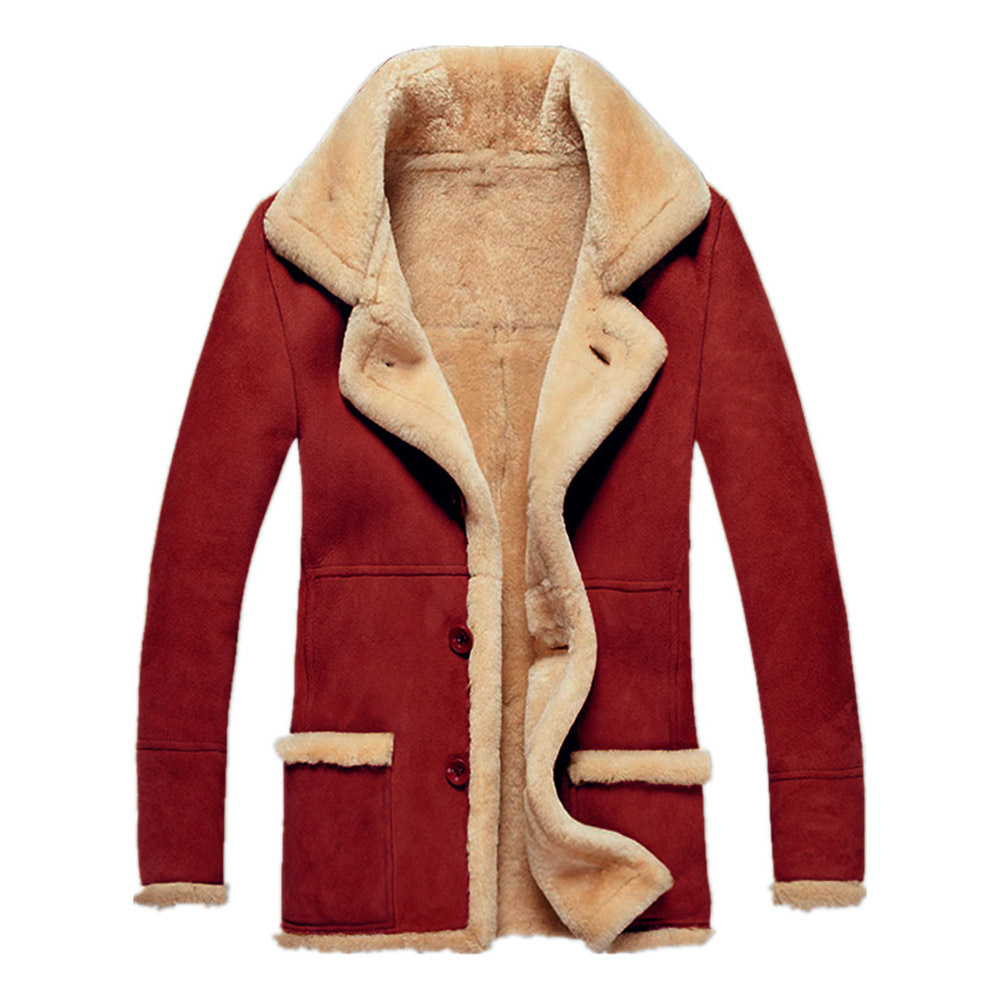 Ericdress Fleece Lapel Plain European Winter Jacket