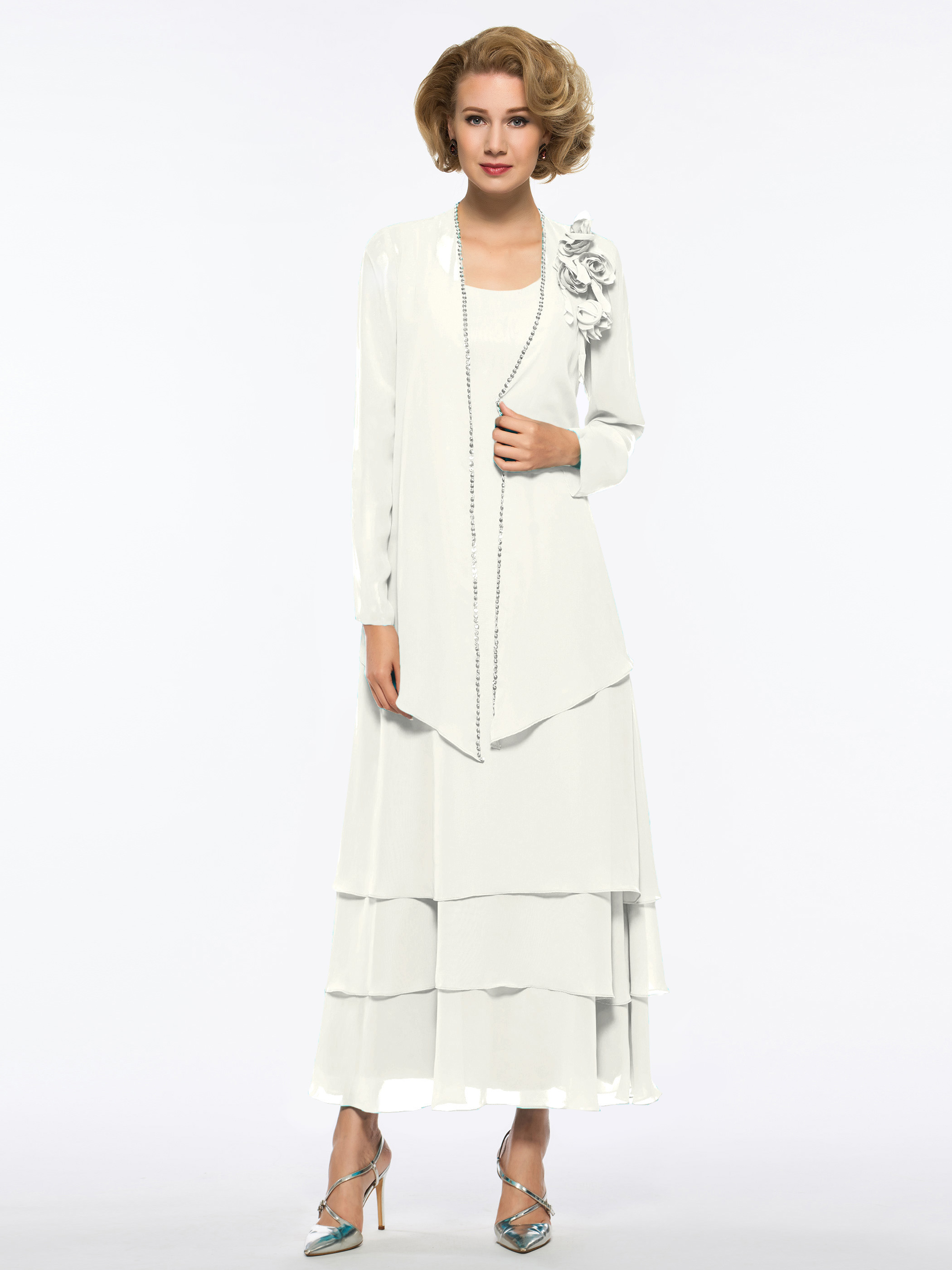 Ericdress Tiered Ankle Length Mother of The Bride Dress with Jacket