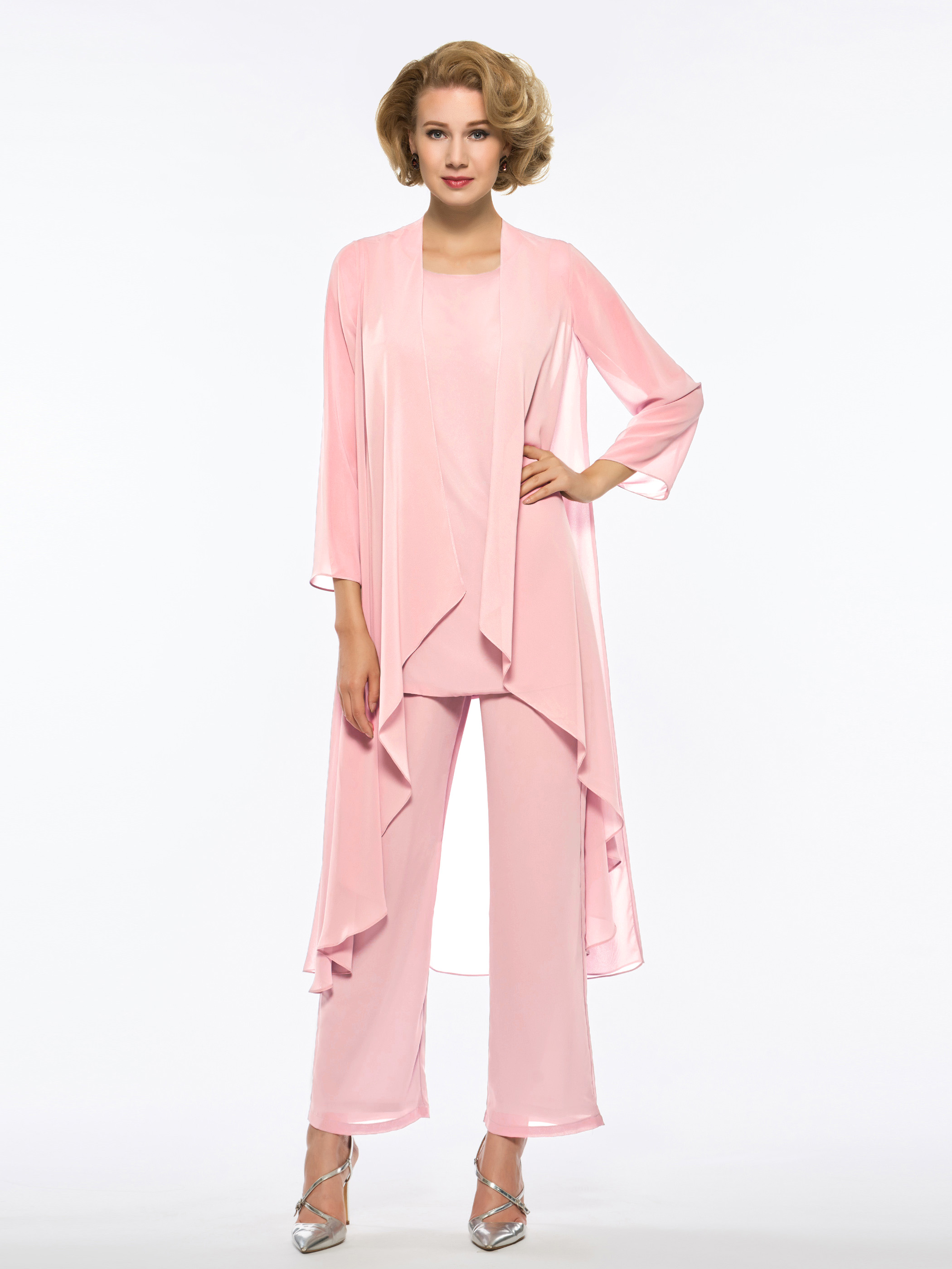 Ericdress Loose 3 Pieces Long Sleeves Mother of The Bride Pantsuits