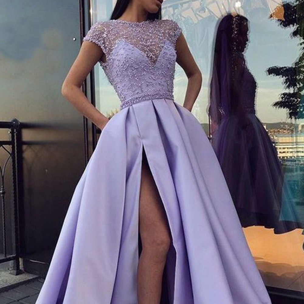 Ericdress Short Sleeves Floor-Length Lace A-Line Evening Dress 2020