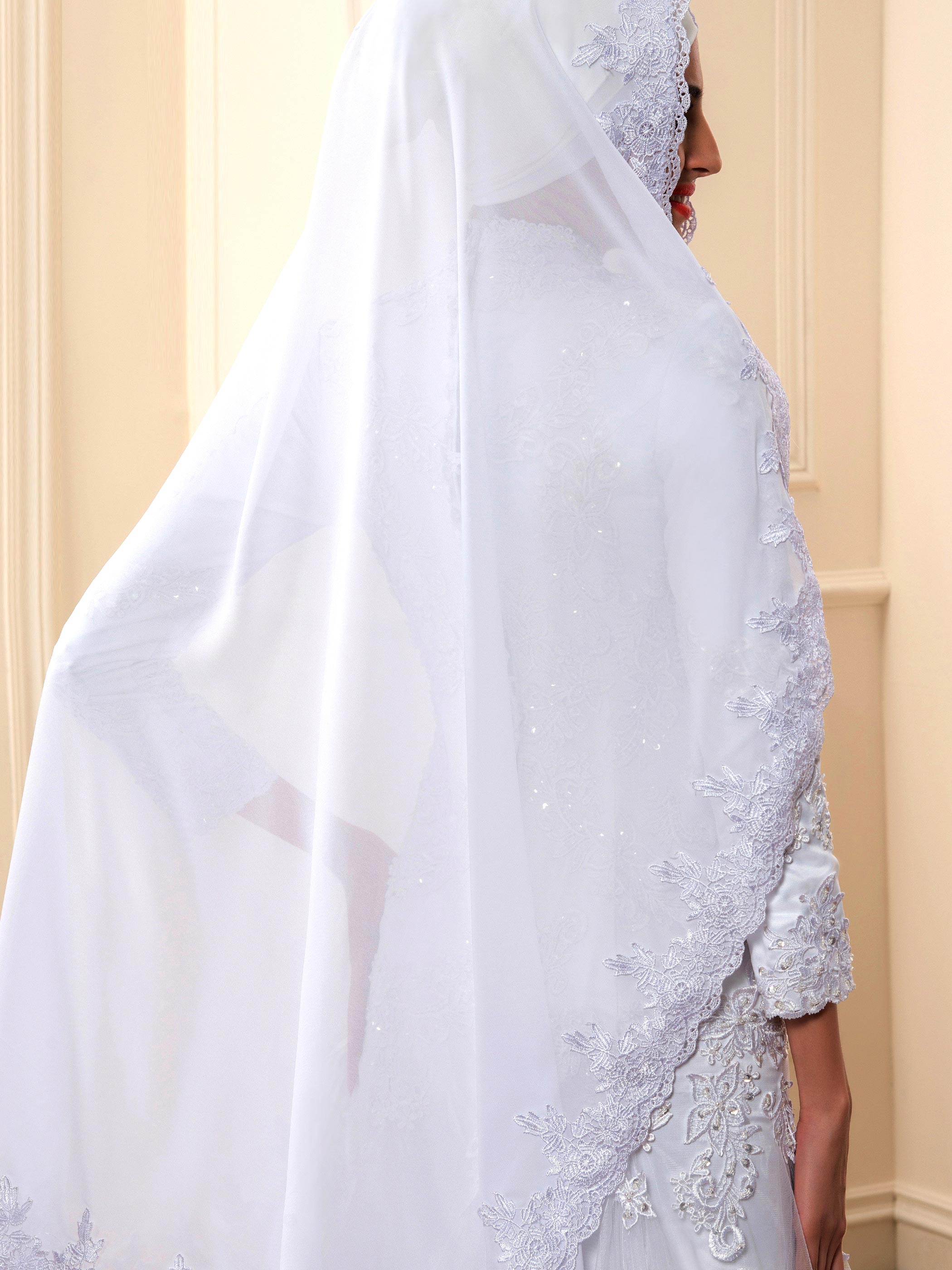Ericdress Appliques High Neck Muslim Wedding Dress