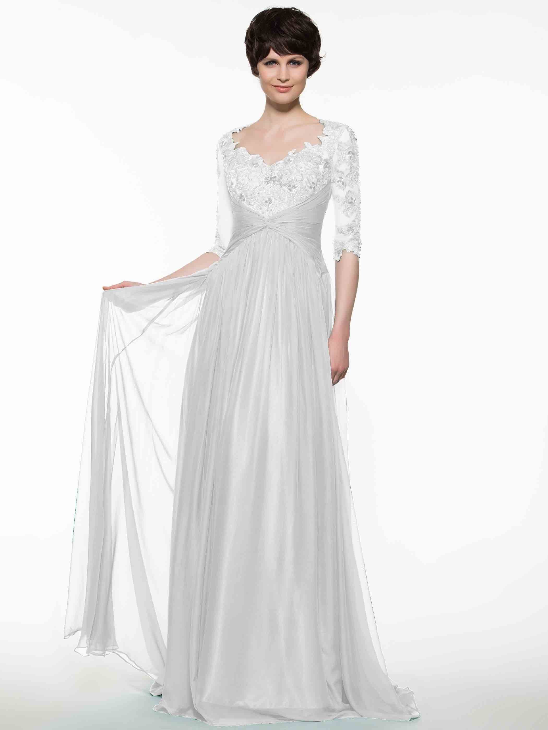 Ericdress V Neck Half Sleeves Appliques Mother Of The Bride Dress
