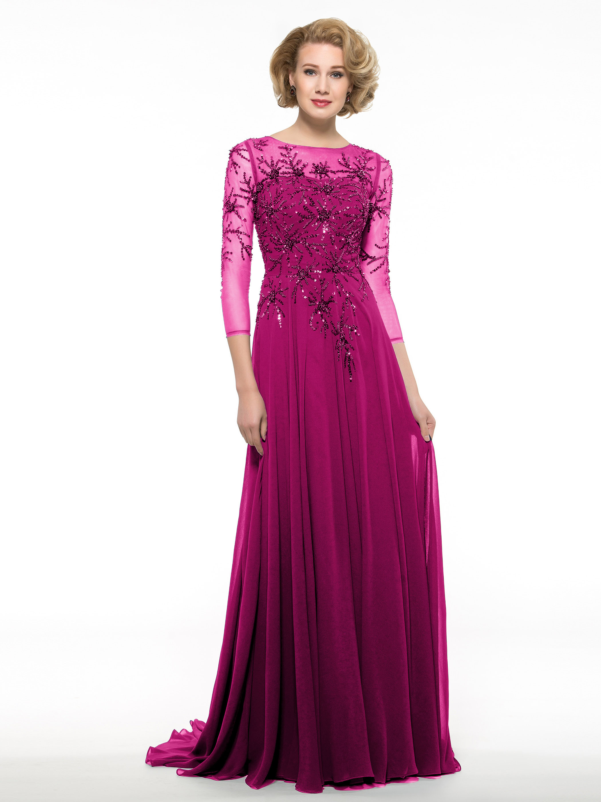 Ericdress Beading 3/4 Length Sleeves Mother Of The Bride Dress