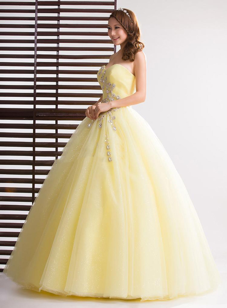 Ericdress Sparkling Sweetheart Floor-Length Ball Gown Quinceanera Dress