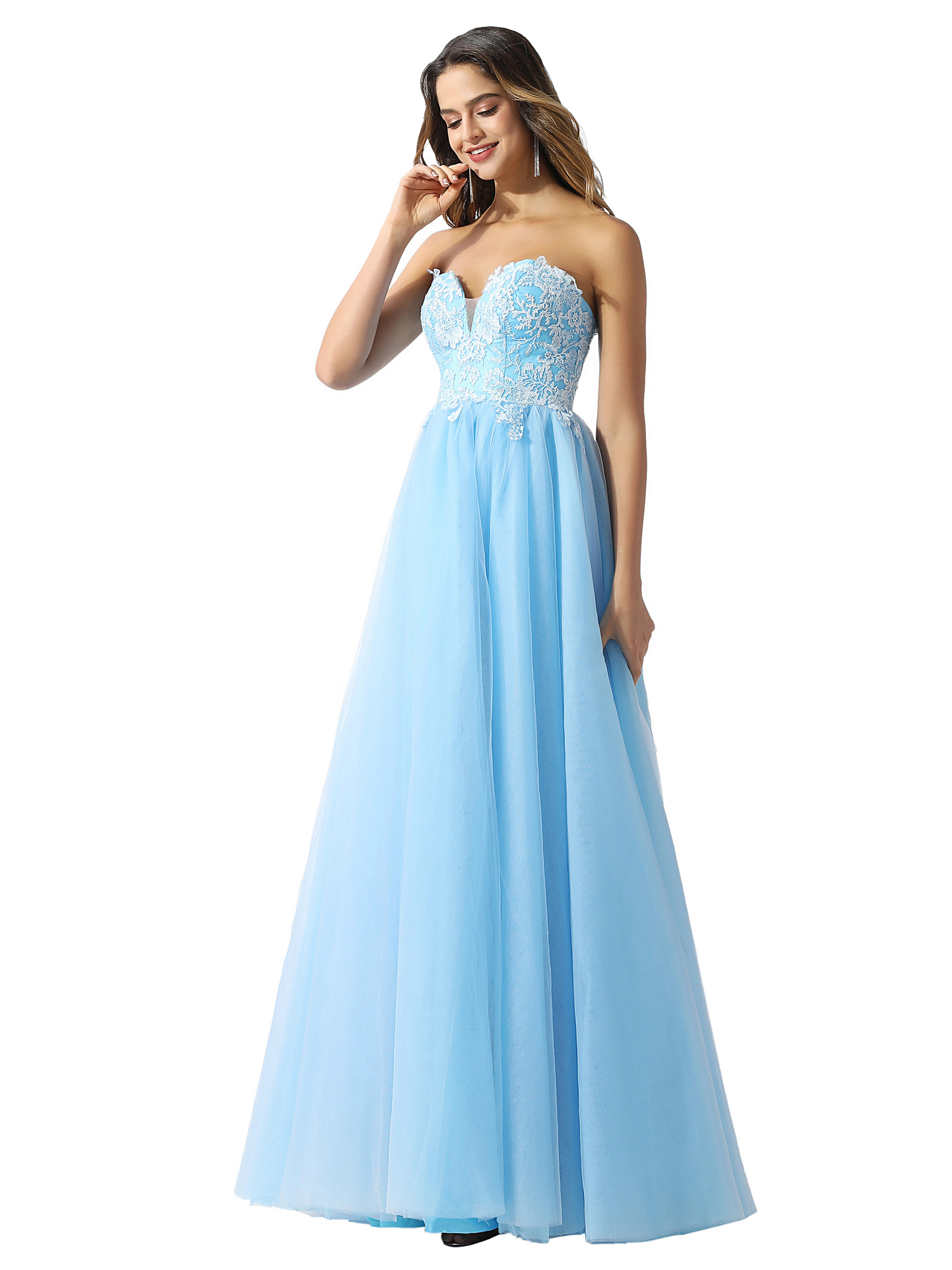 Ericdress Floor-Length A-Line Sleeveless Sweetheart Prom Dress