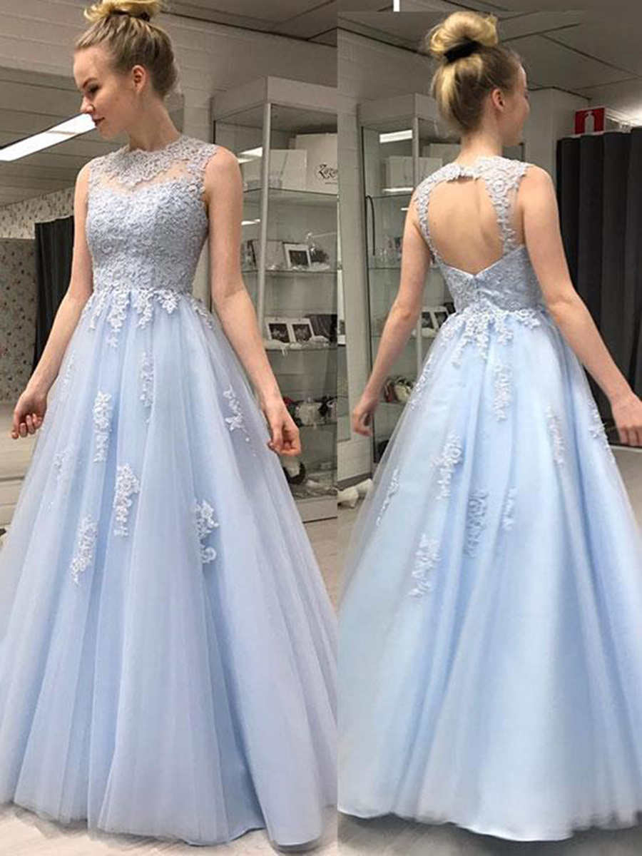 Ericdress Beading Scoop Floor-Length A-Line Prom Dress Evening Dress