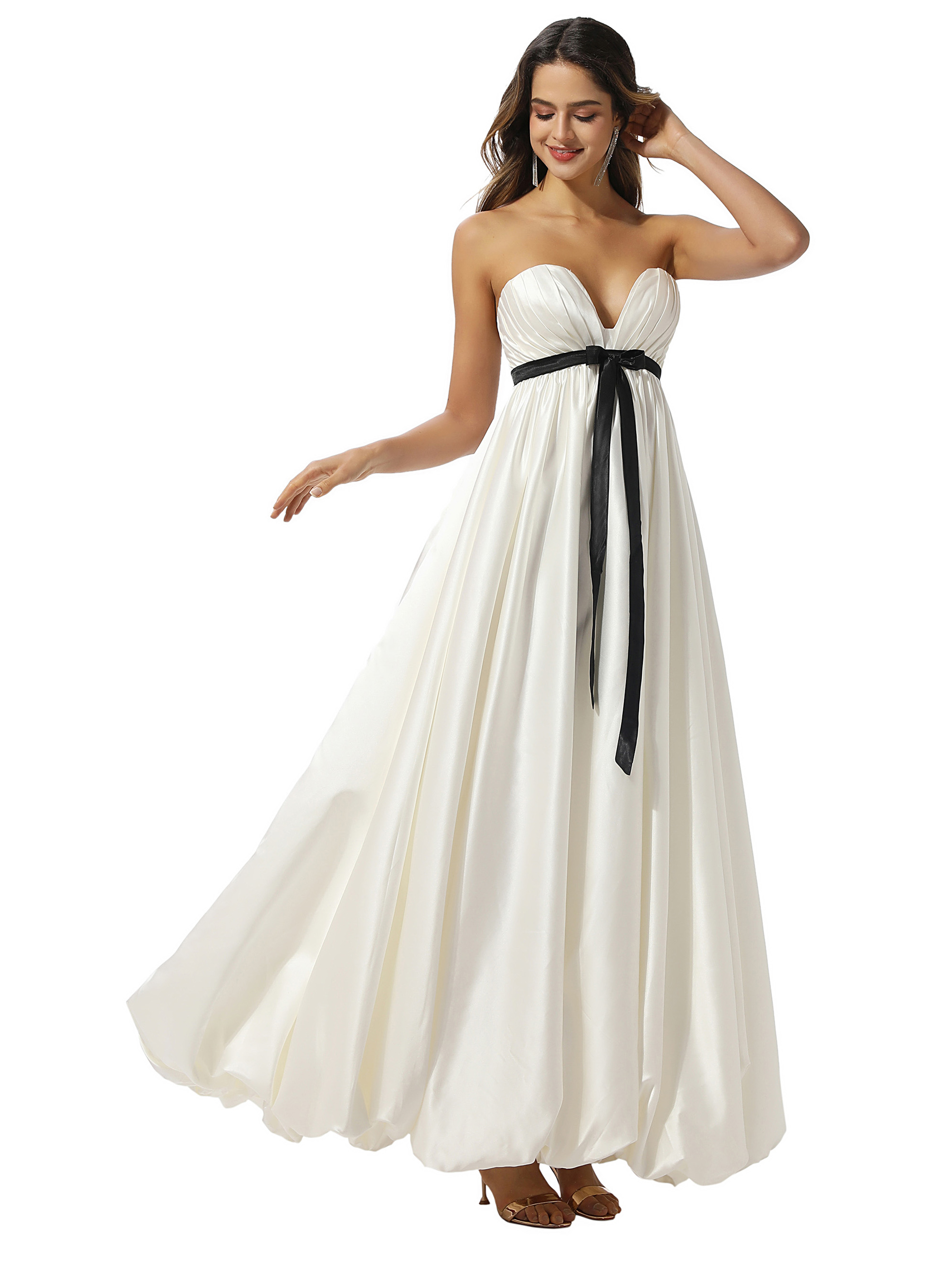 Ericdress Sweetheart Sleeveless Pleats A-Line Prom Dress