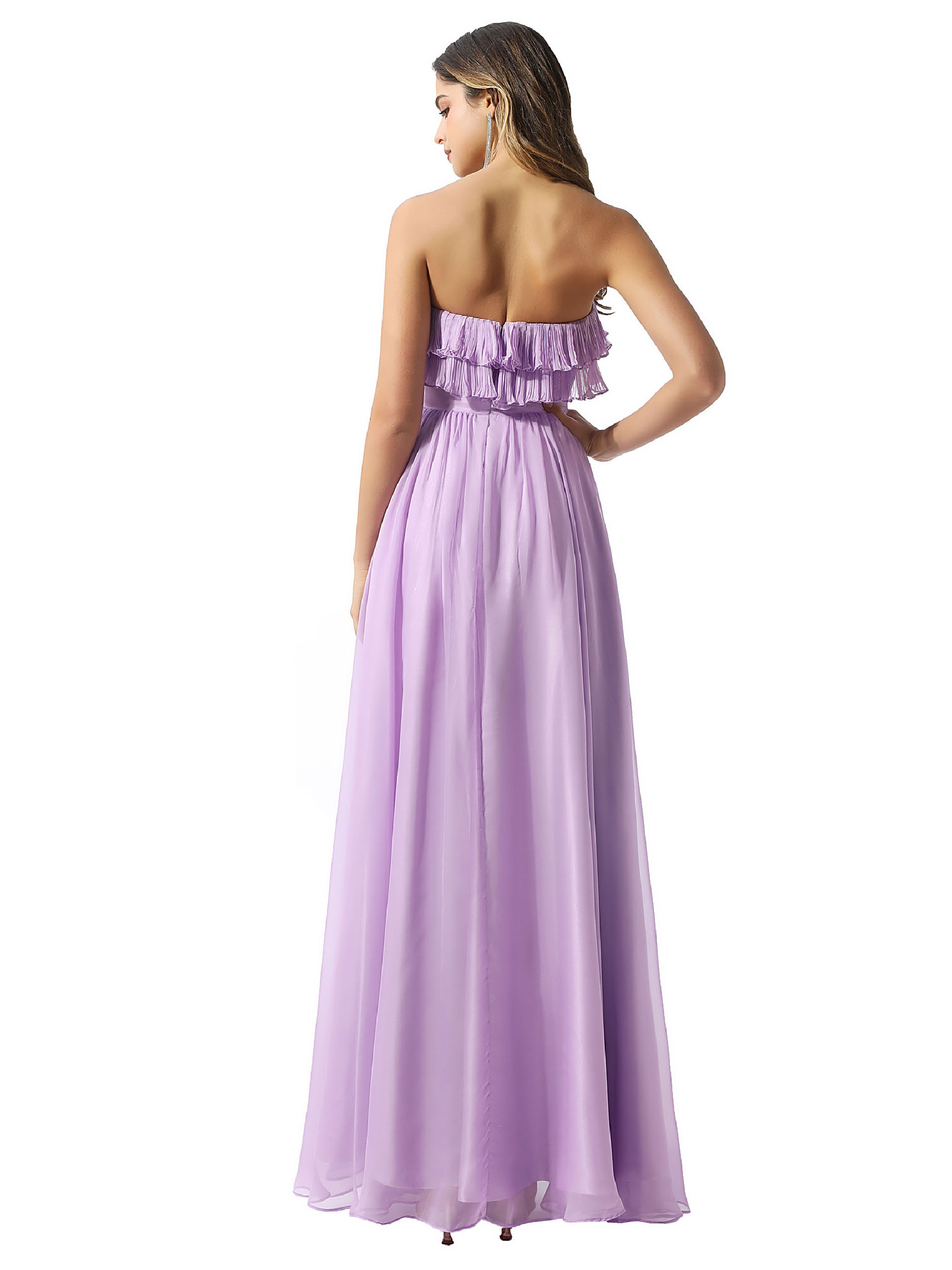 Ericdress A-Line Sleeveless Ruffles Floor-Length Prom Dress