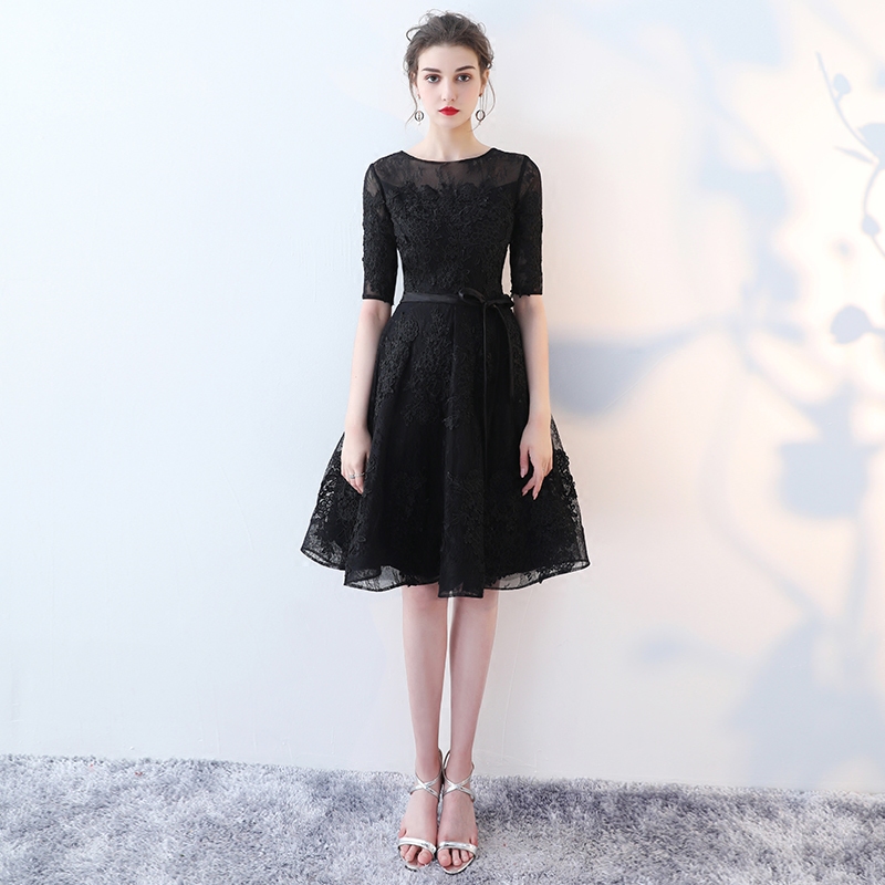 Ericdress Knee-Length Half Sleeves Lace A-Line Sweet 16 Dress Homecoming Dress
