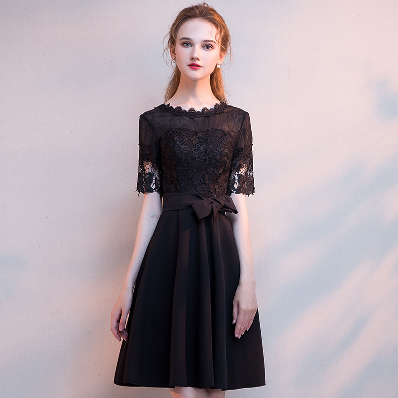 Ericdress Short Sleeves Lace Scoop A-Line Homecoming Dress