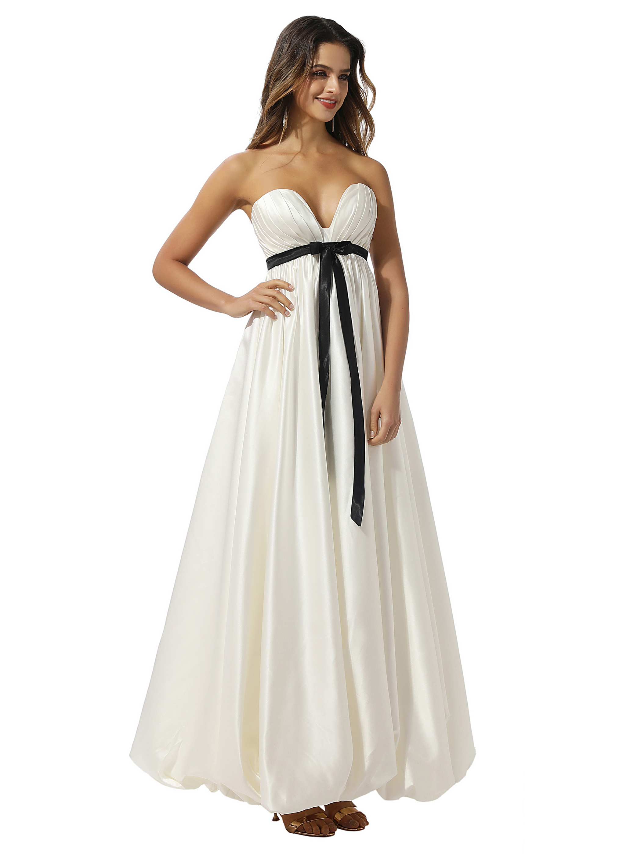 Ericdress Sweetheart Sleeveless Pleats A-Line Prom Dress
