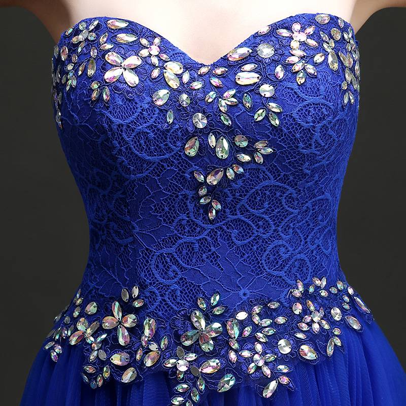 Ericdress A Line Floor Length Lace Sleeveless Formal Dress Prom Dresses Evening Dress 8117