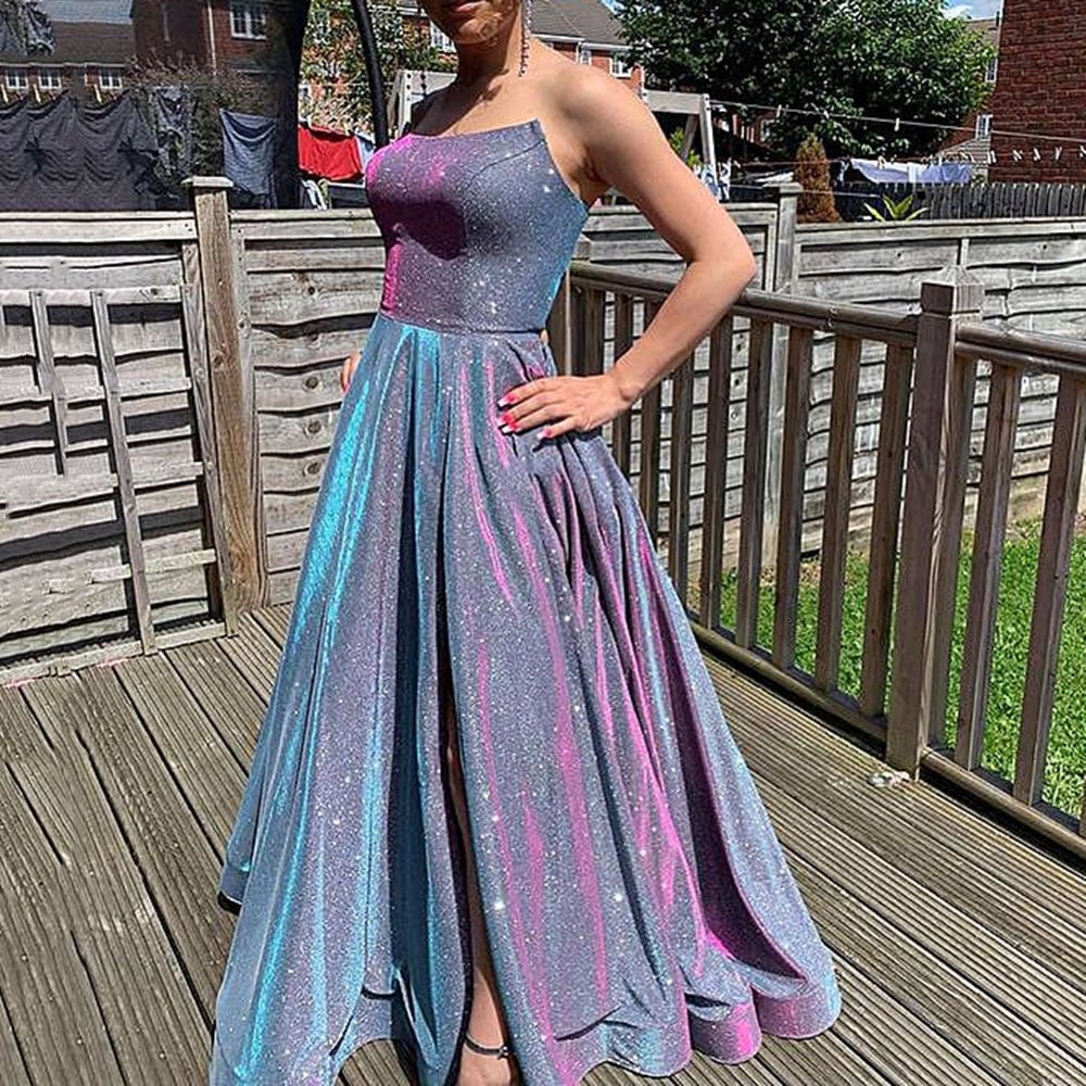 Ericdress A-Line Floor-Length Sequins Sleeveless Formal Dress 2021 Homecoming Dress