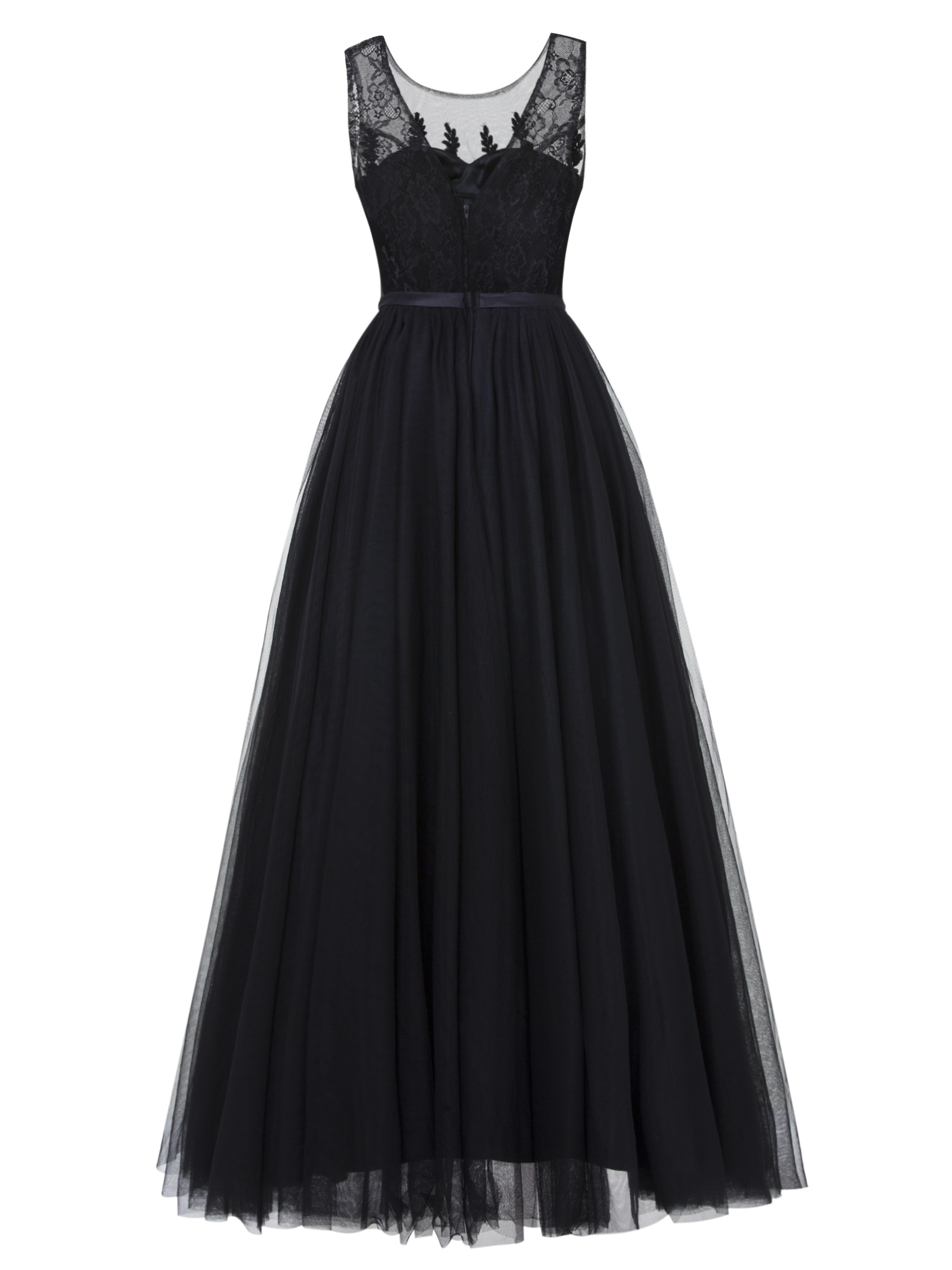 Ericdress A Line Tulle Floor Length Prom Dress With Applique And ...