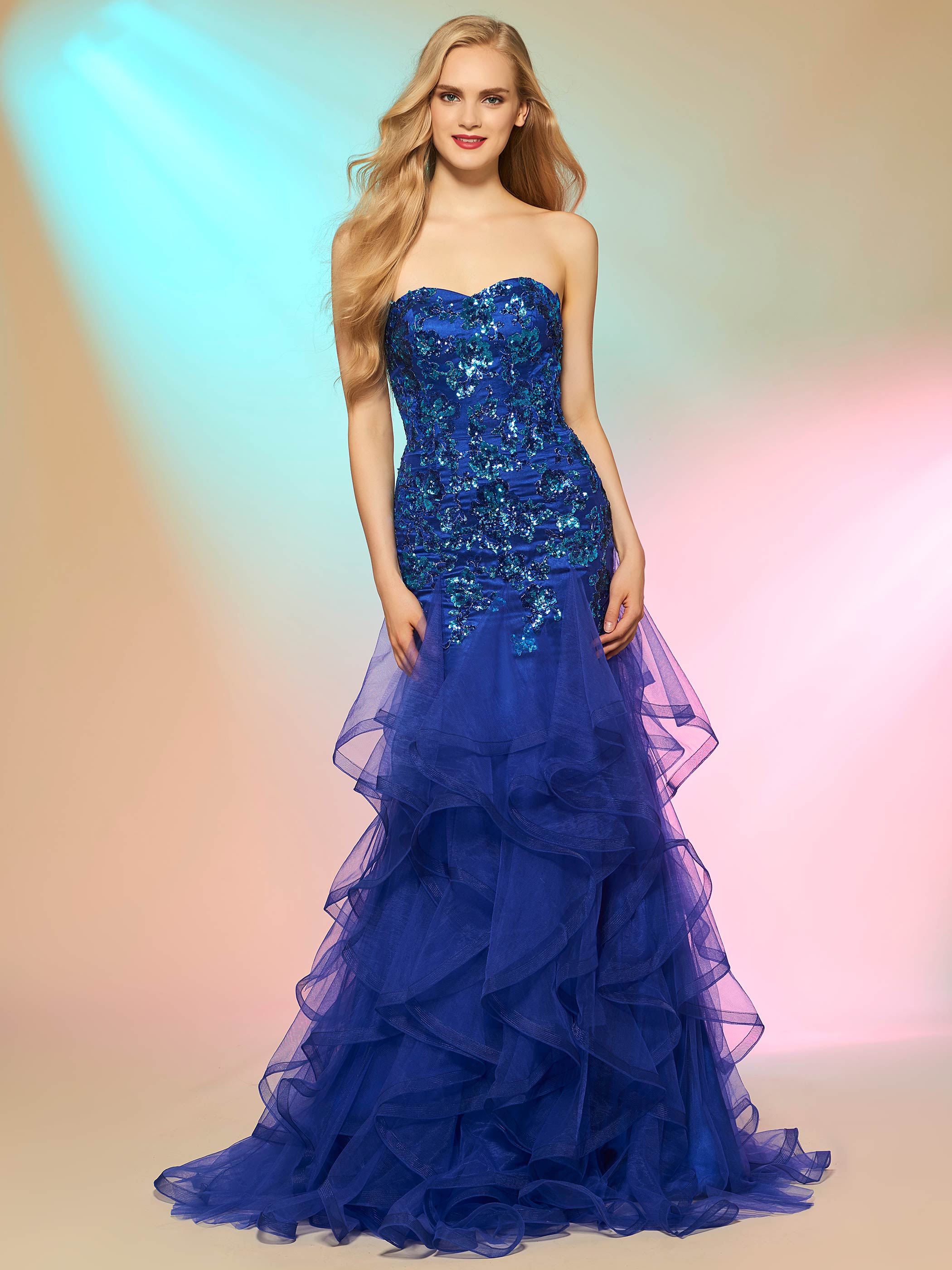 Ericdress Elegant Mermaid Sweetheart Sequin Applique Prom Dress