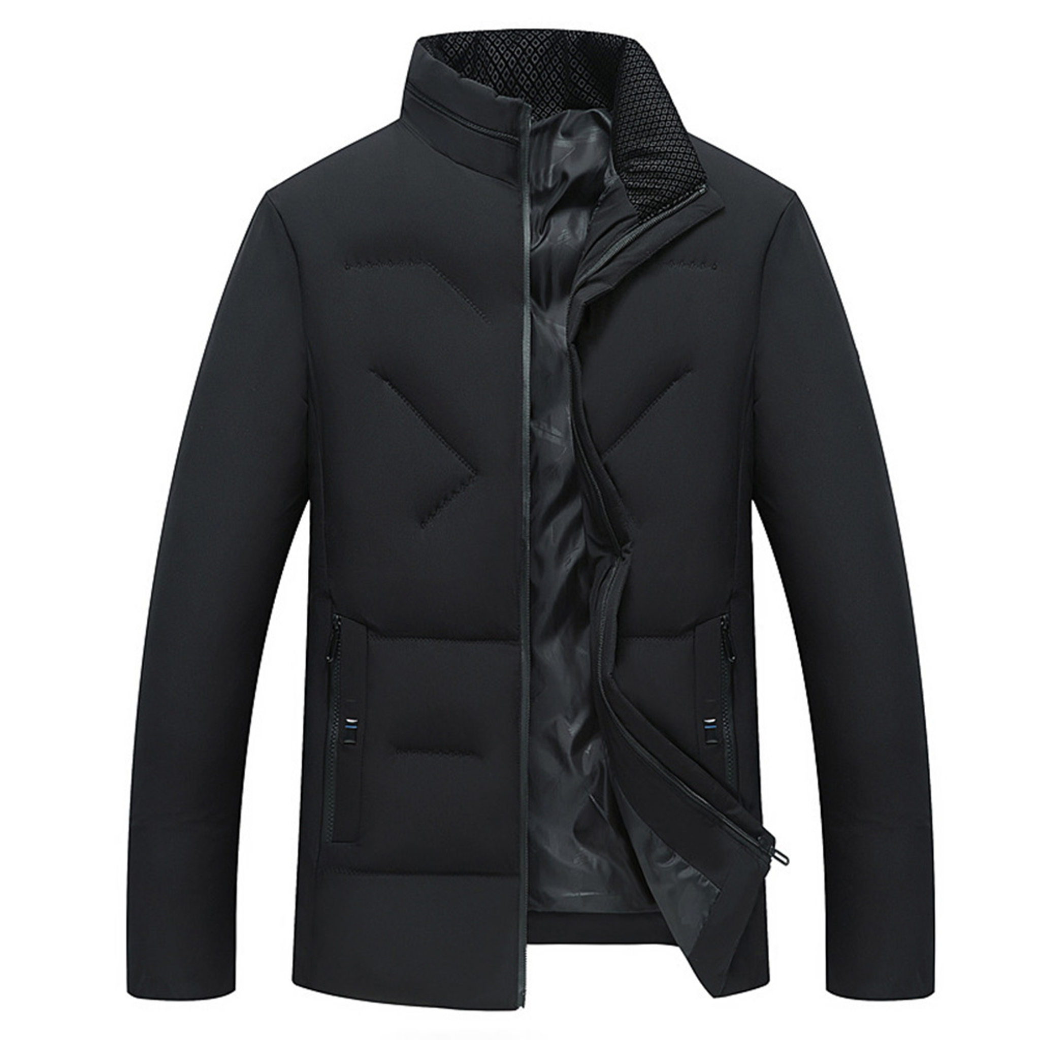 Ericdress Standard Zipper Plain Casual Zipper Down Jacket-www.ericdress.com