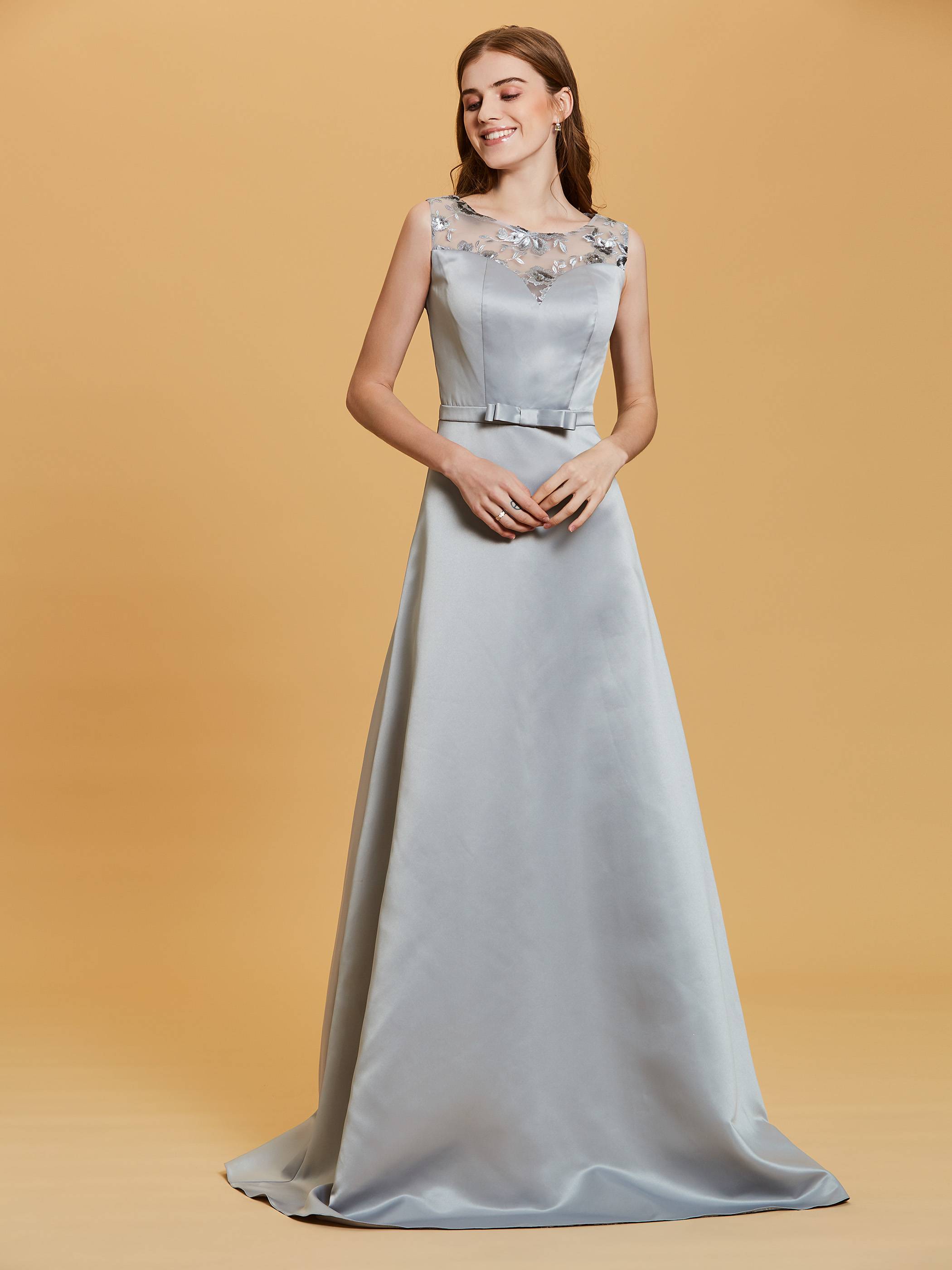 Ericdress Scoop Neck Sequins A Line Long Evening Dress