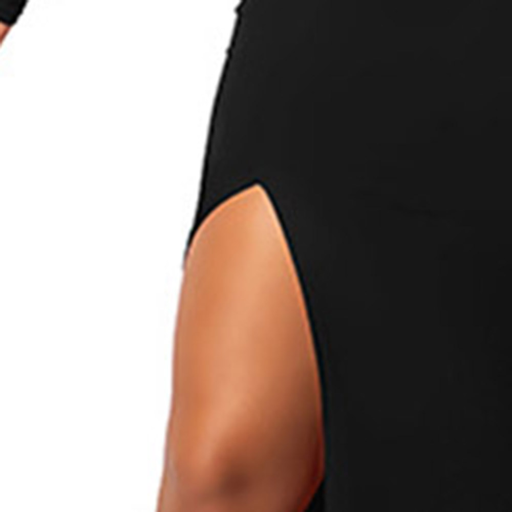 Floor-Length Split Long Sleeve Oblique Collar Pullover Women's Maxi Dress