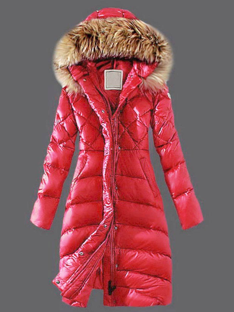 Faux Fur Hooded Long Warm Thicken A-line Women's Winter Overcoat