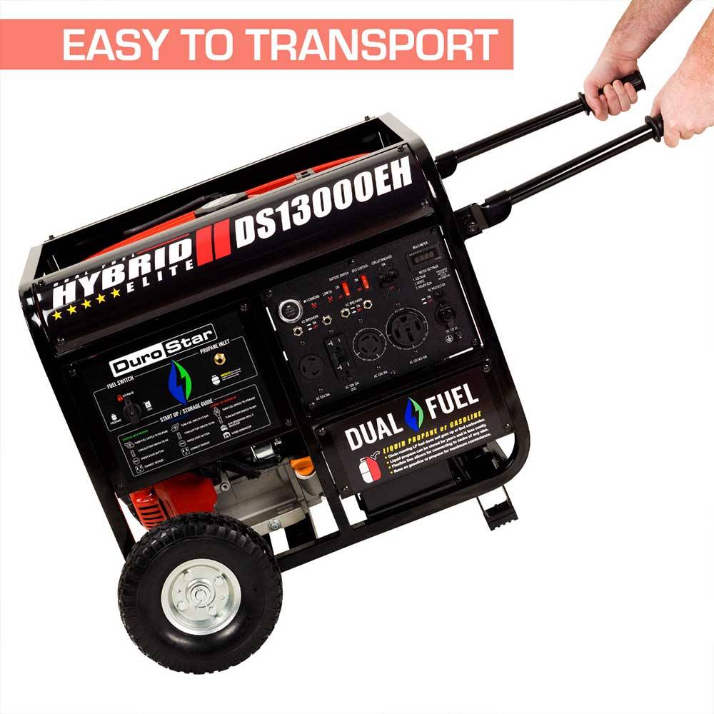 DuroStar DS13000EH 13000 Watt 500cc Dual Fuel Portable Generator