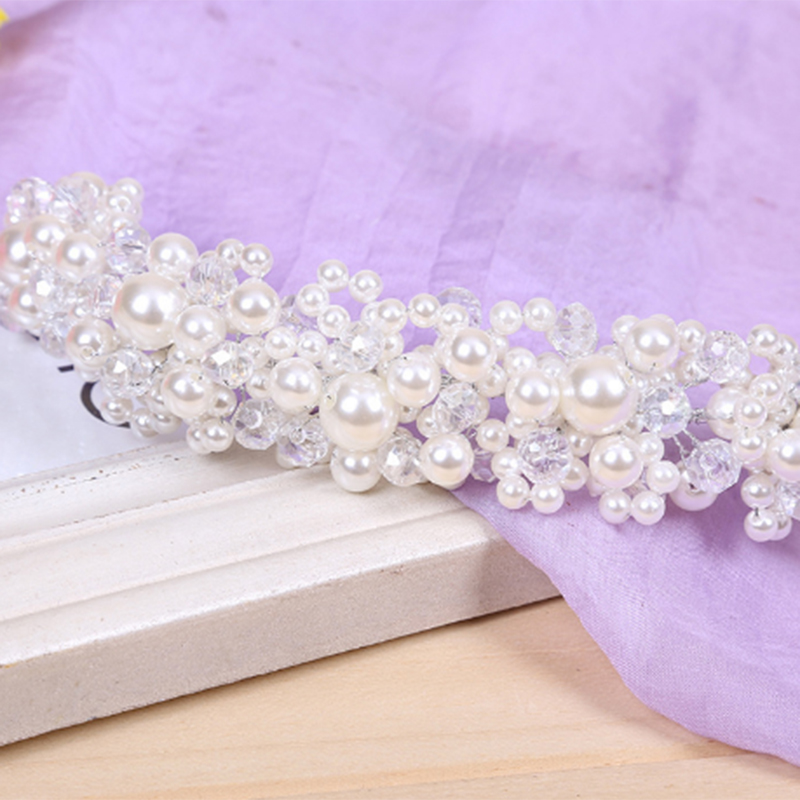 Pearl Alloy Bridal Headband Pearl Wedding Jewellery