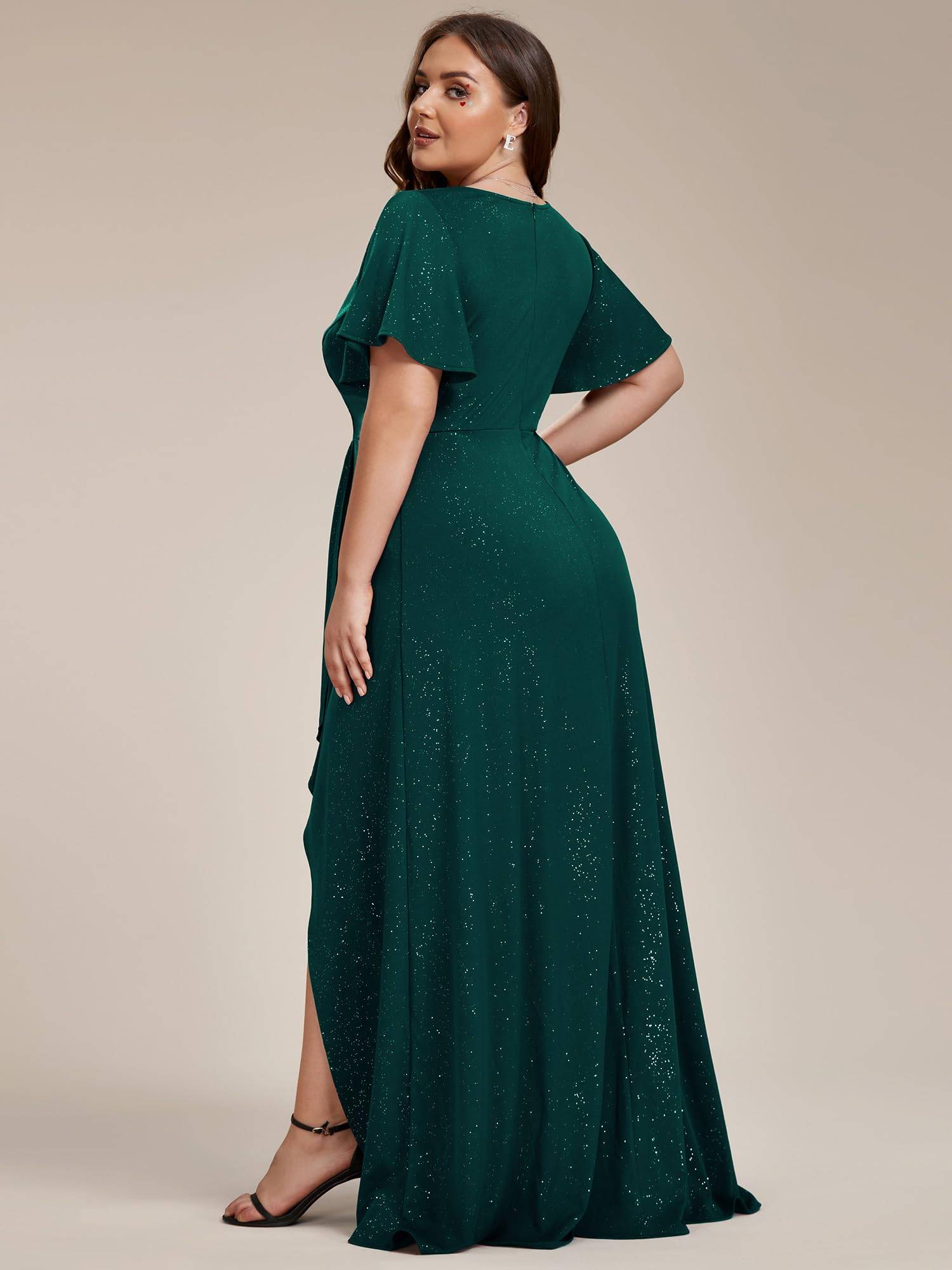 Women's Glitter A-line Plus Size Formal Dresses