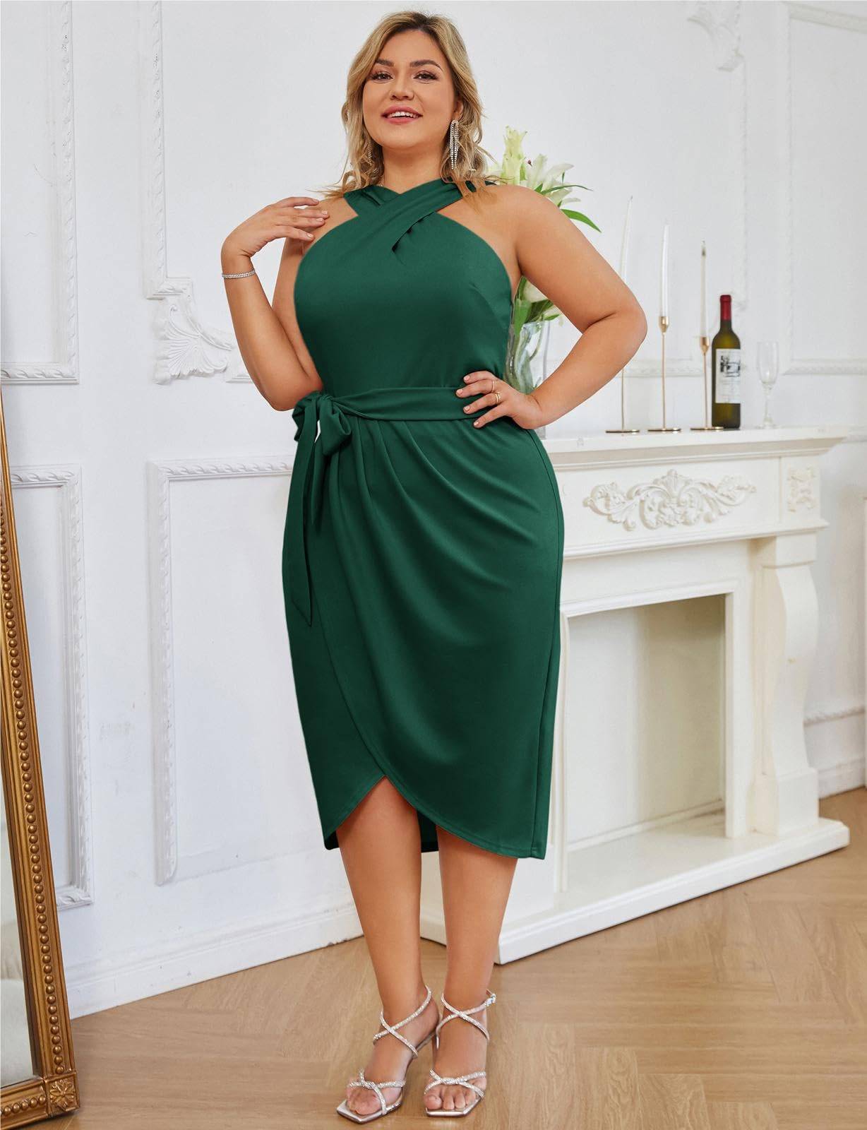 Plus Size Dresses Women Wrap Dress Party Dress