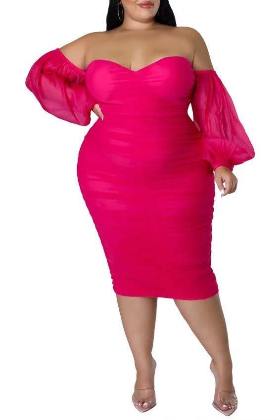 Women's Plus Size Midi Party Dress