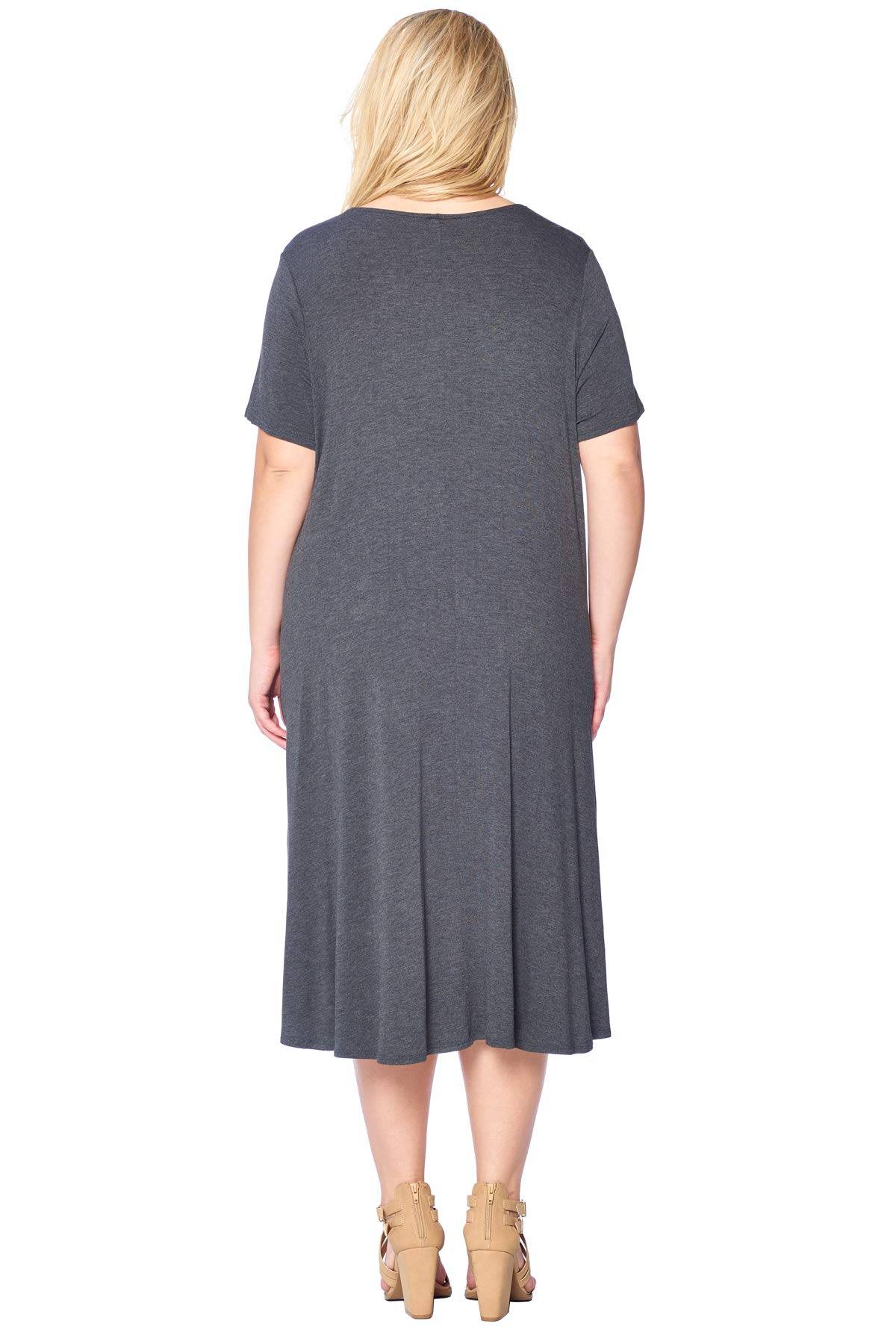 Women's Plus Size A-Line Pocket Midi Dress