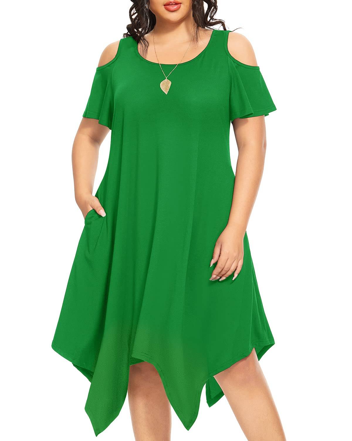 Women's Plus Size Sundress Dress with Pockets