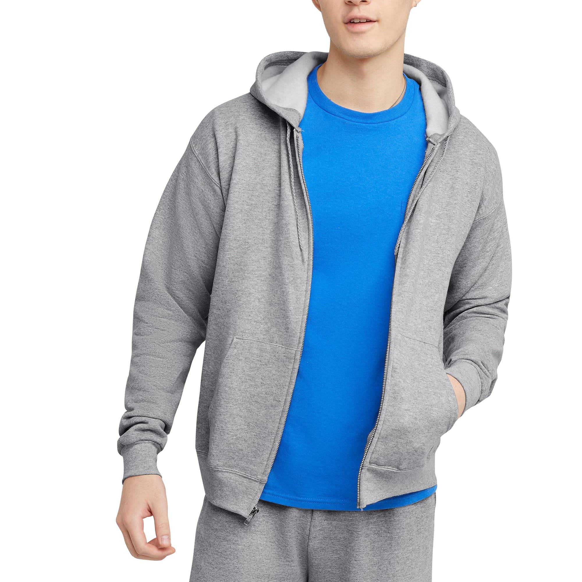 Men's Fleece Full-zip Hoodie, Zip-up Hooded Sweatshirt