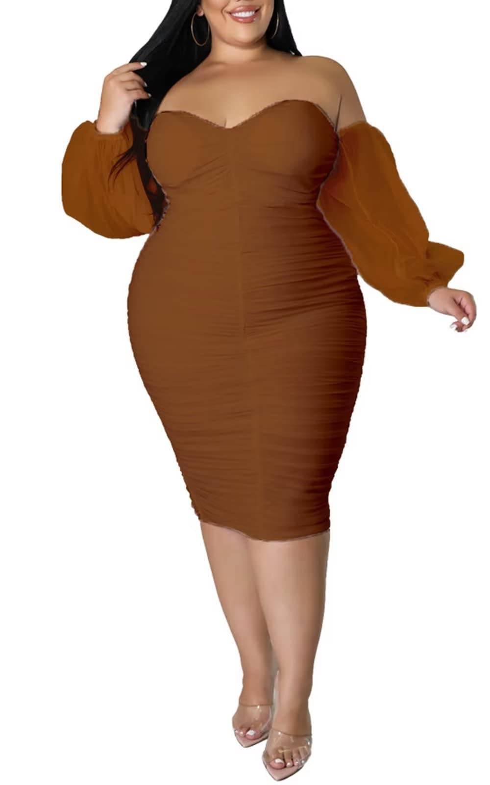 Women's Plus Size Midi Party Dress