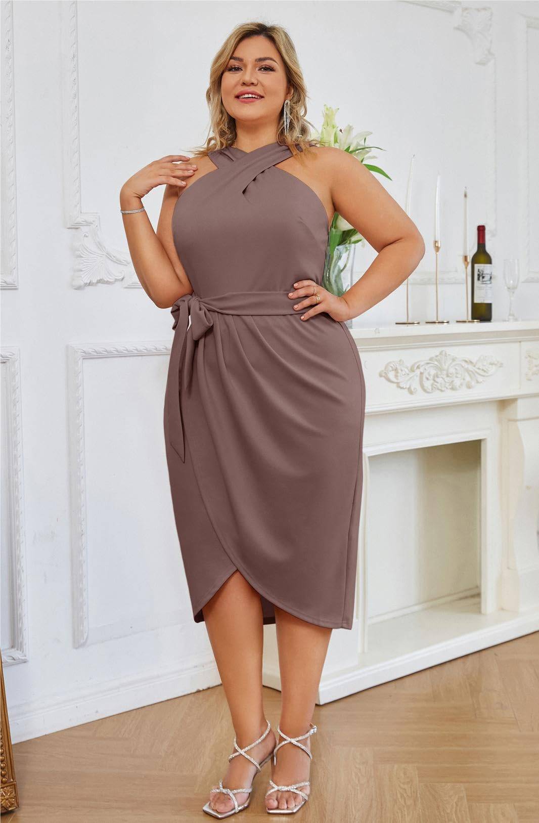 Plus Size Dresses Women Wrap Dress Party Dress