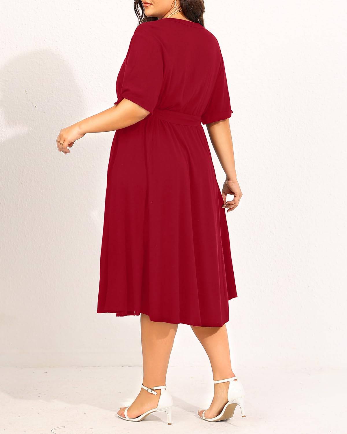 Women's Summer Midi Dress Plus Size Sundress