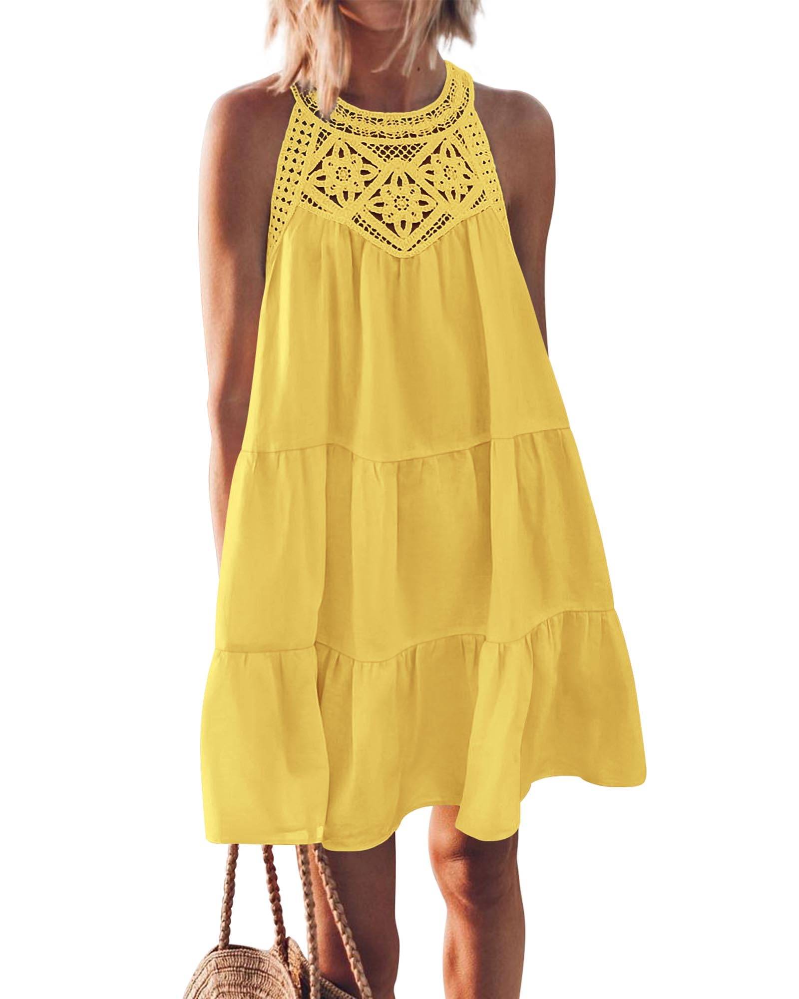 Womens Summer Casual Sundress A Line Dresses