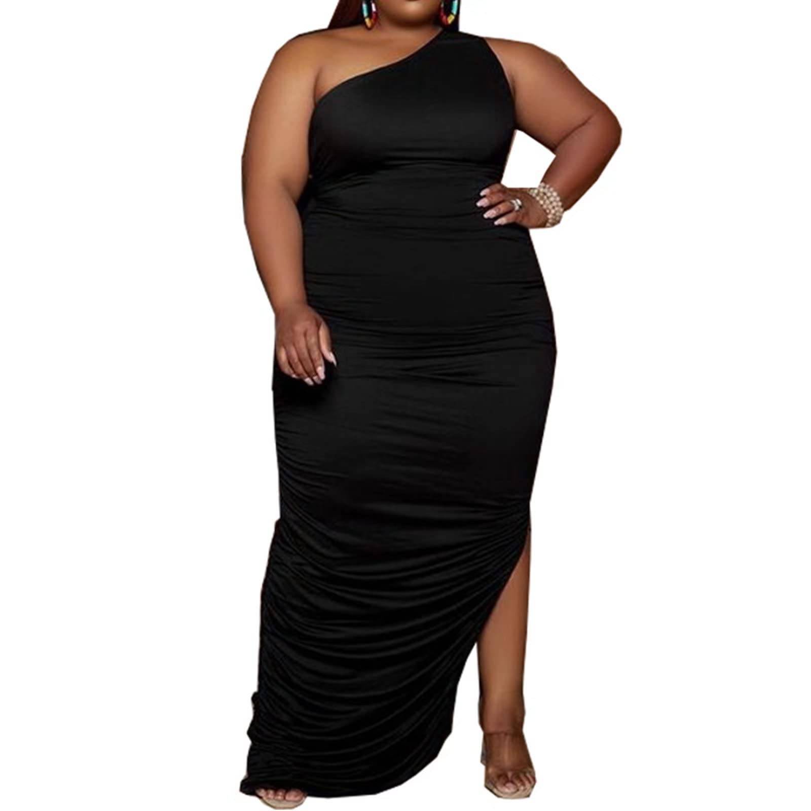 Womens Plus Size Evening Pencil Party Maxi Dresss