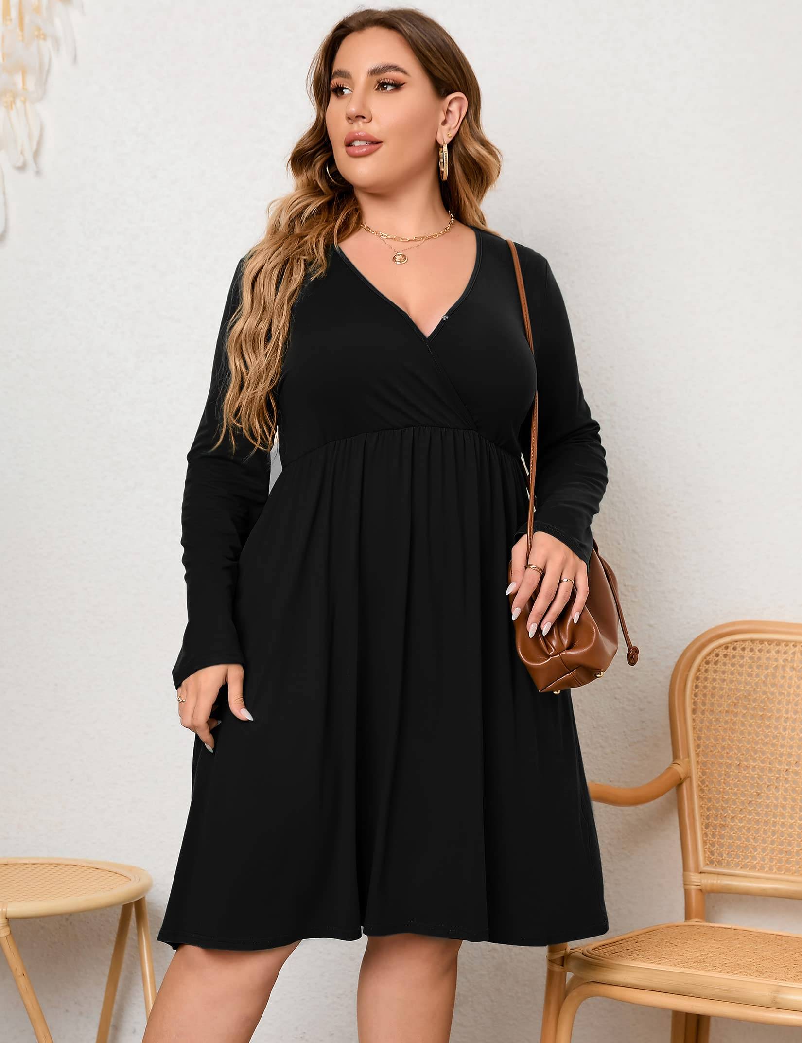 Plus Size Summer Dress Women's A Line Midi Dresses