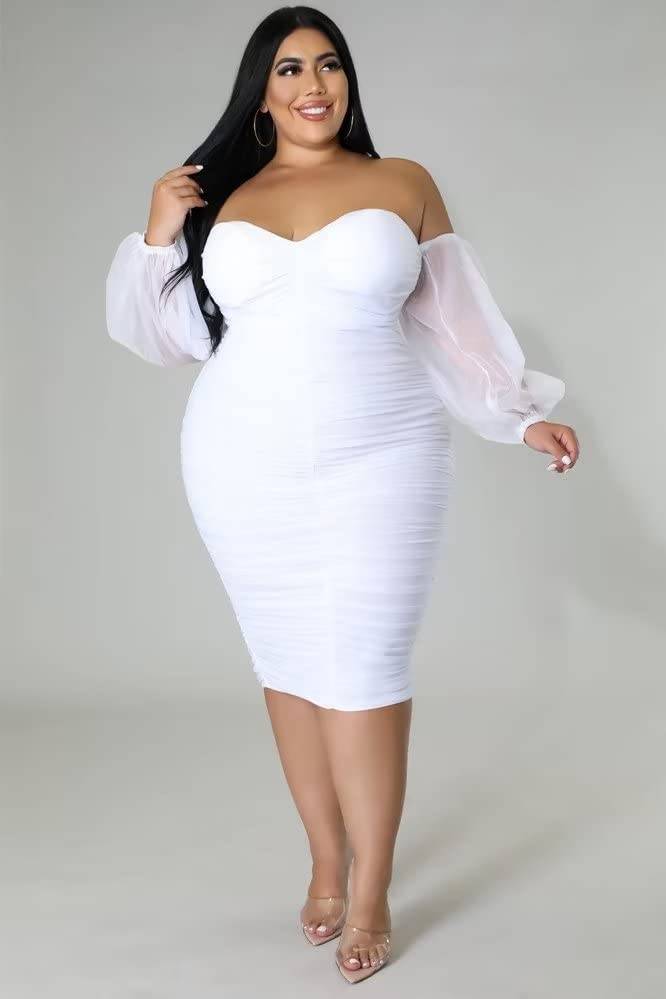 Women's Plus Size Midi Party Dress