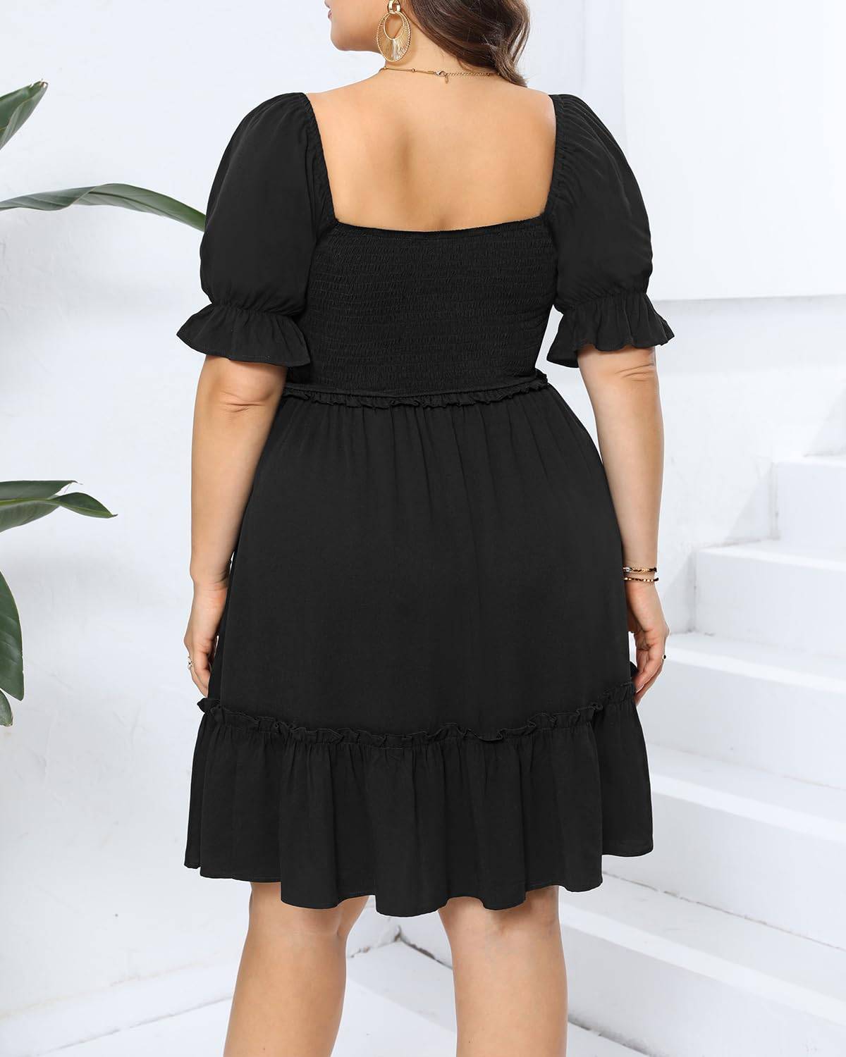 Fashion Women Plus Size Short Summer Mini Dress