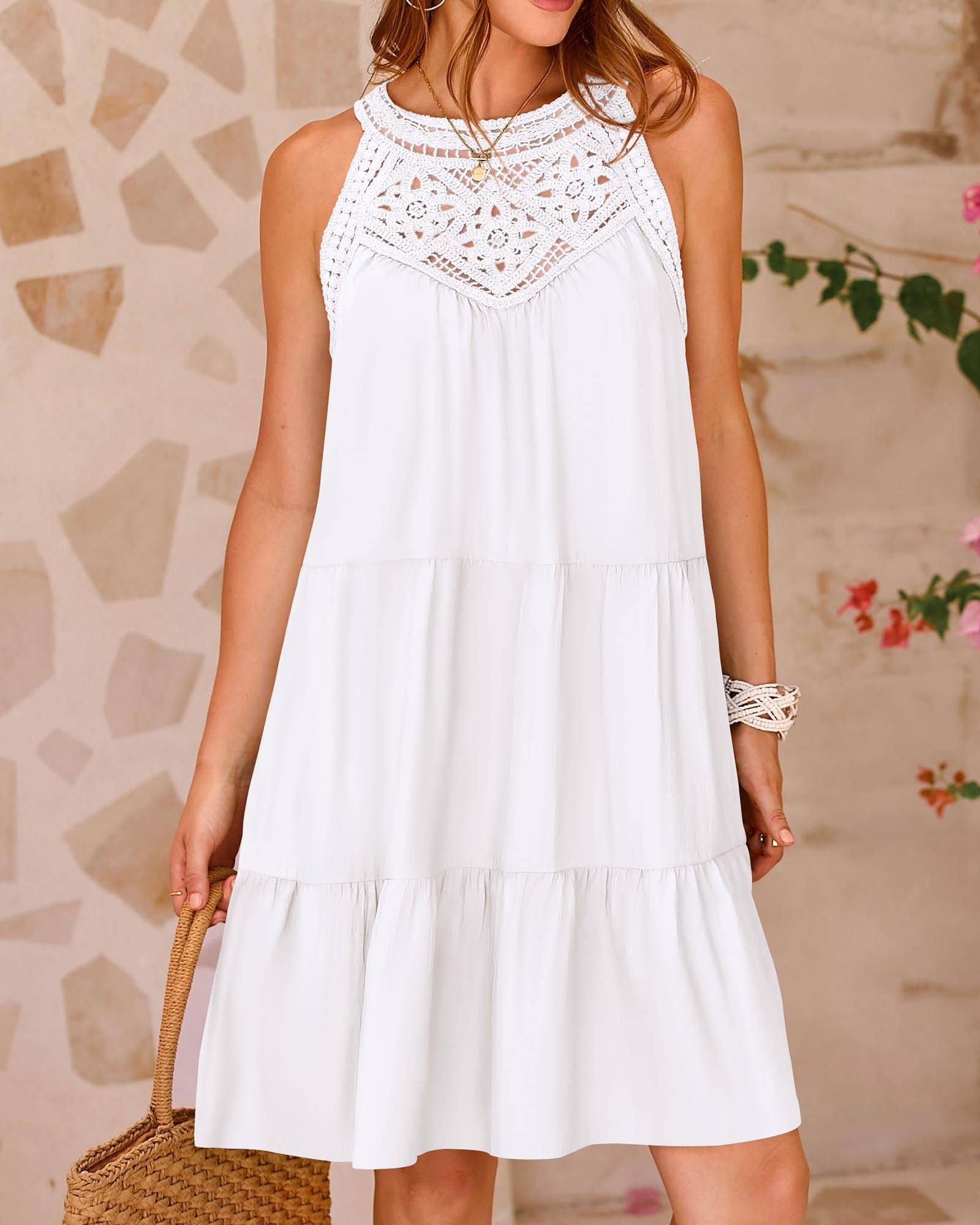 Womens Summer Casual Sundress A Line Dresses