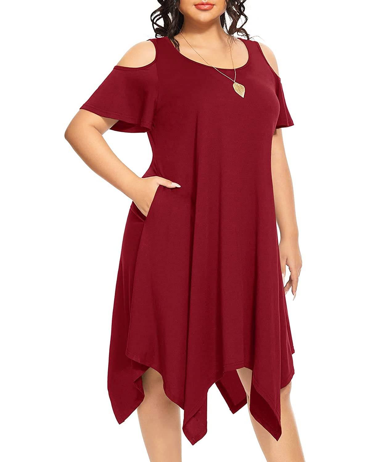 Women's Plus Size Sundress Dress with Pockets