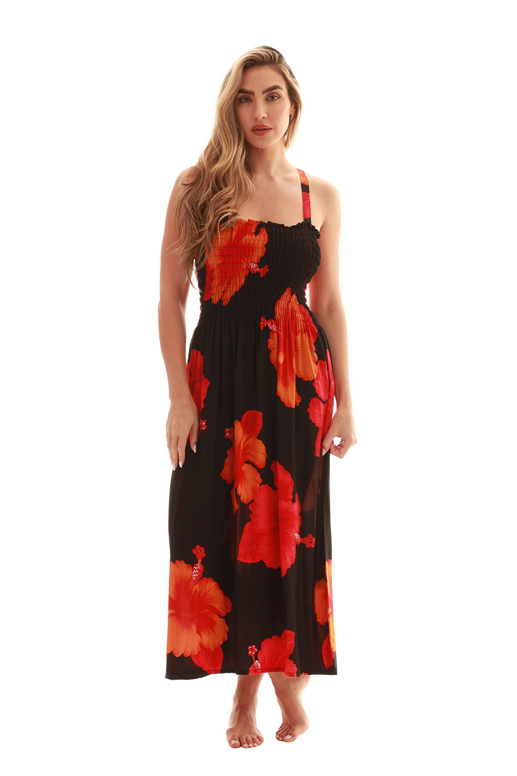 Women Floral Print Sundress Cover Up Summer Dress