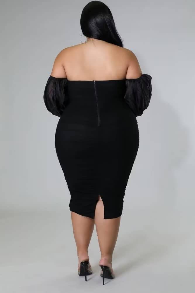 Women's Plus Size Midi Party Dress