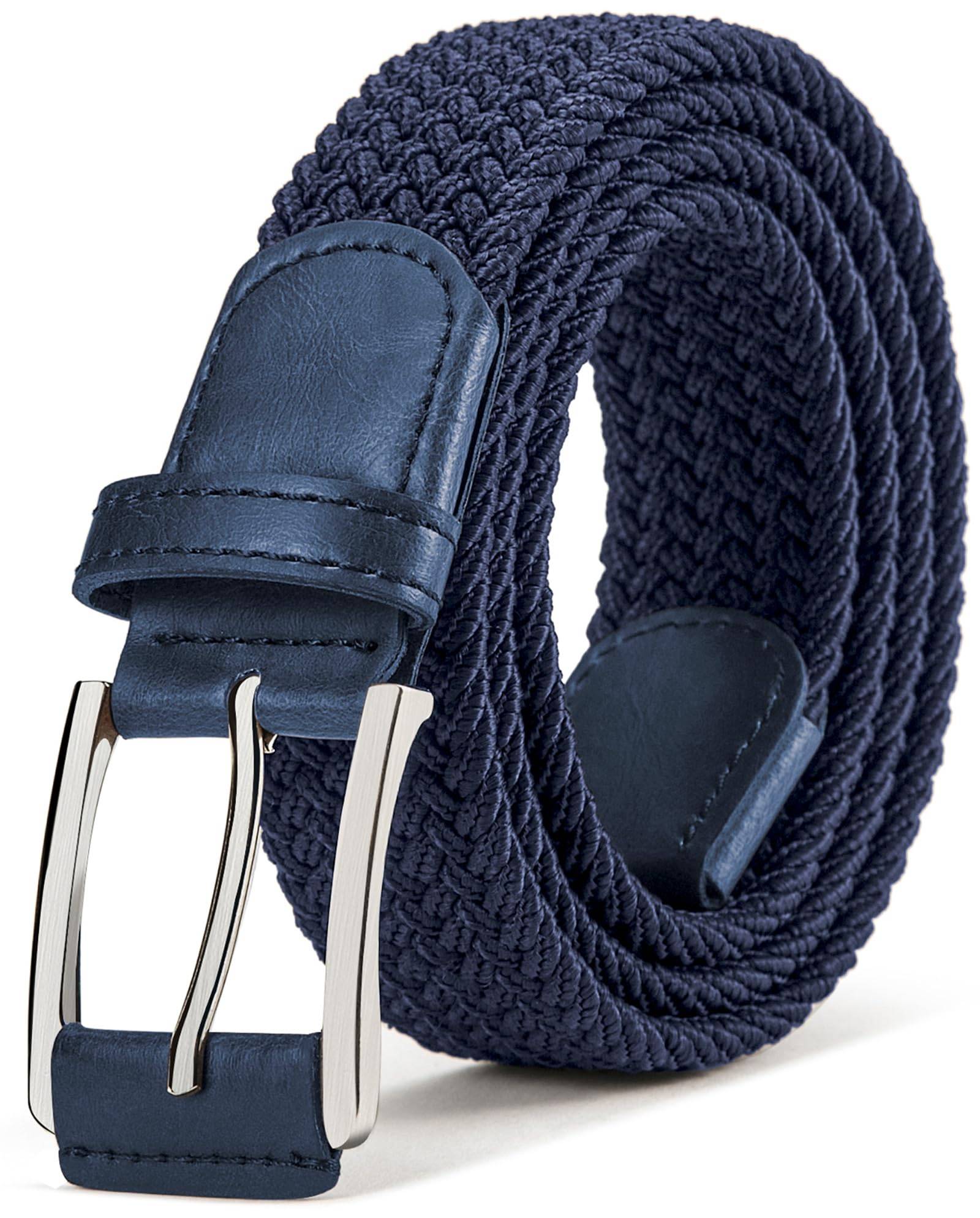 Stretch Belt Men,Mens Gift Woven Braided Web Belt 1 3/8 for Golf Casual Pants Shirts Jeans