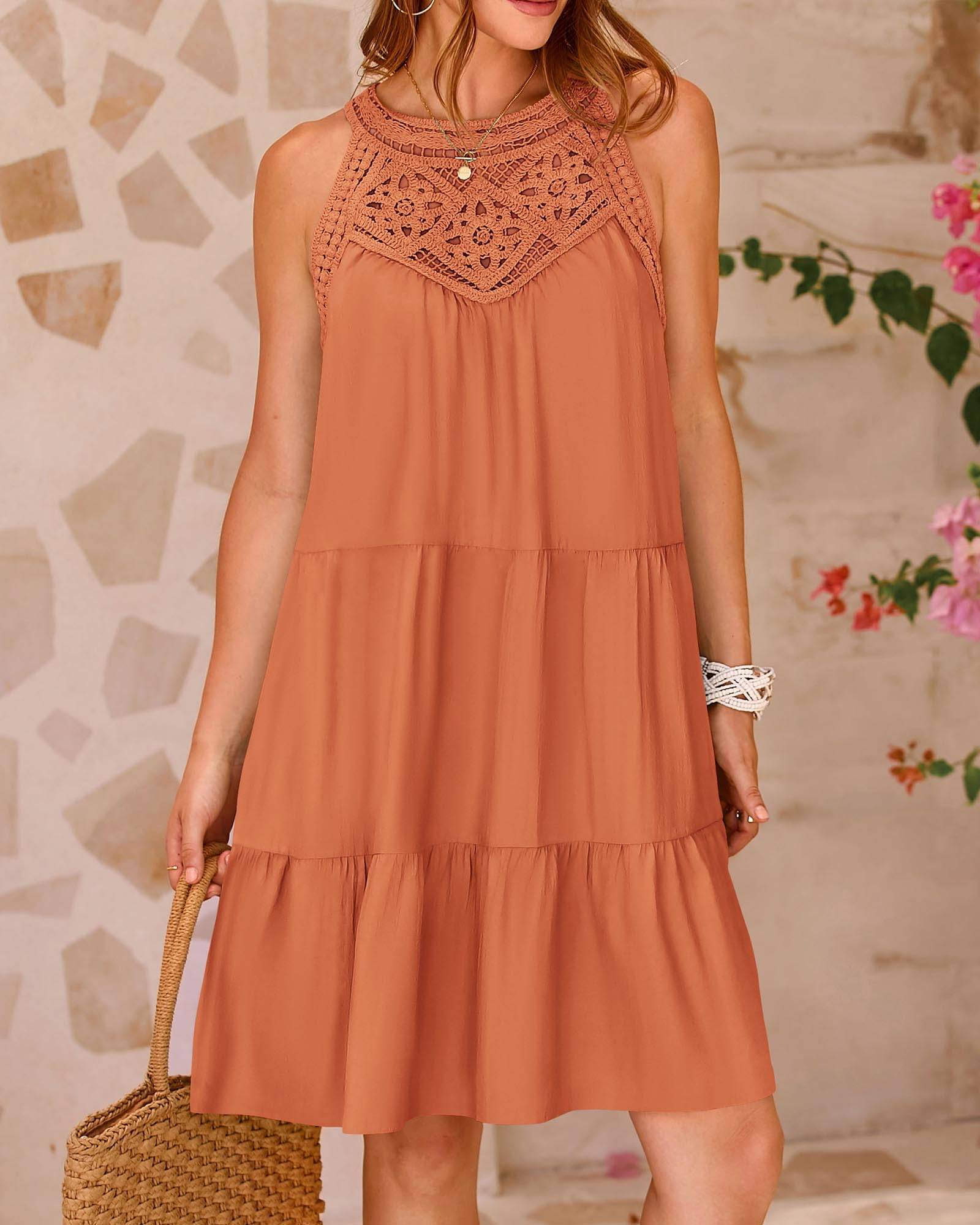 Womens Summer Casual Sundress A Line Dresses