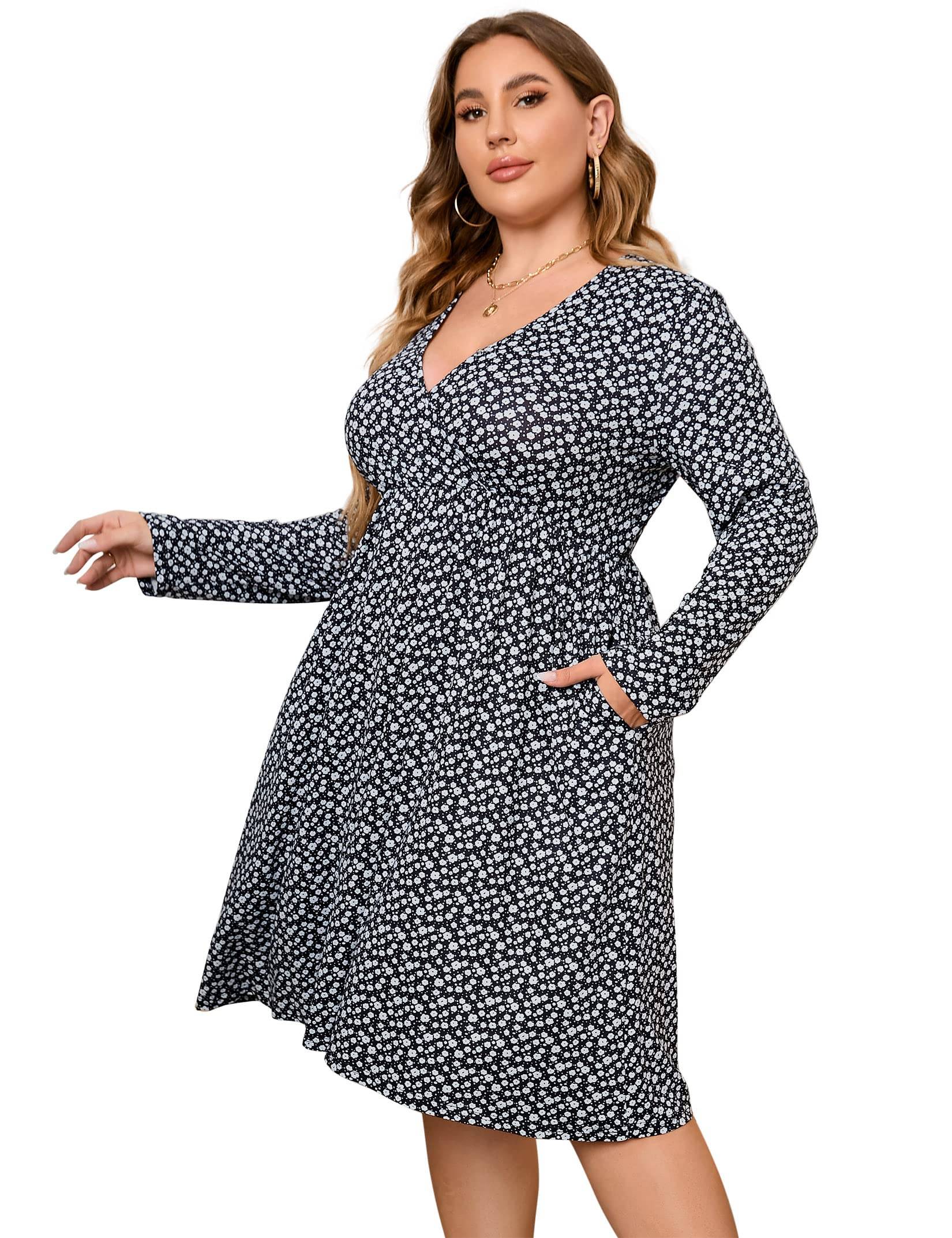 Plus Size Summer Dress Women's A Line Midi Dresses