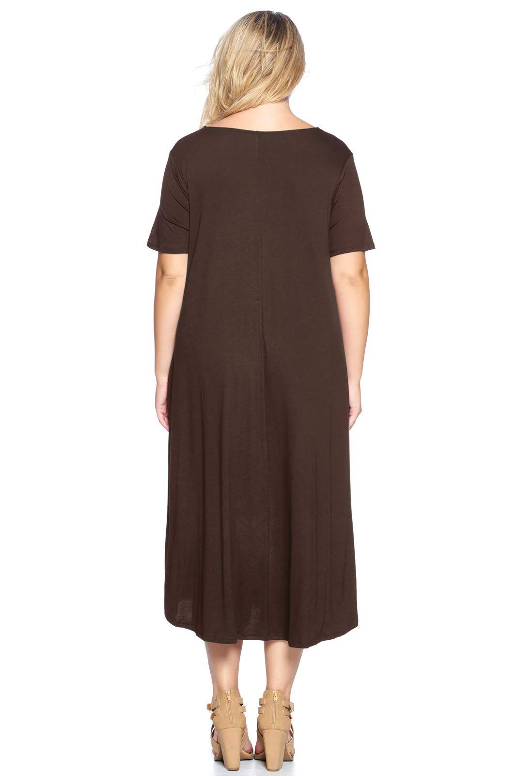 Women's Plus Size A-Line Pocket Midi Dress