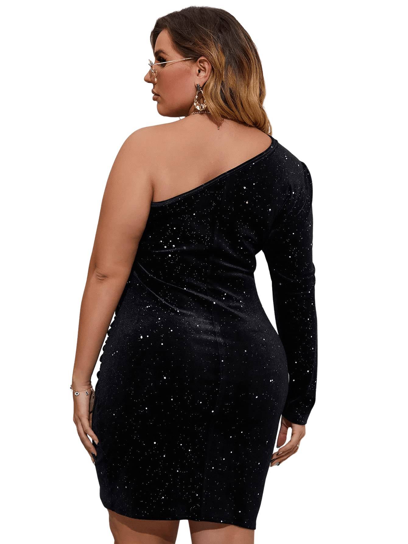 Women's Plus Size Wrap Velvet Dress