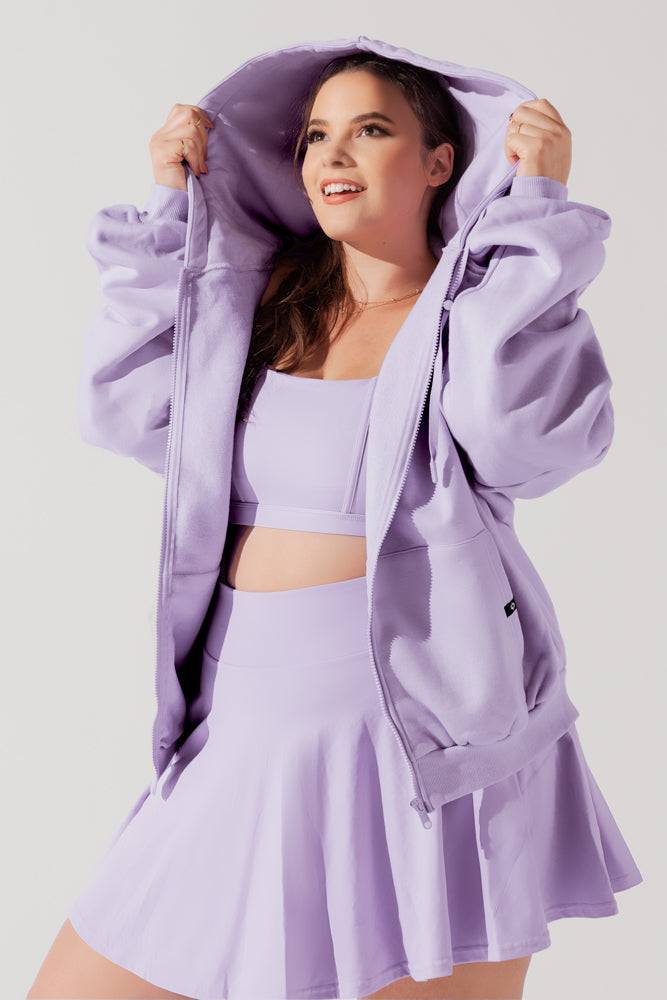 Zip Cloud Hoodie - Digital Lavender